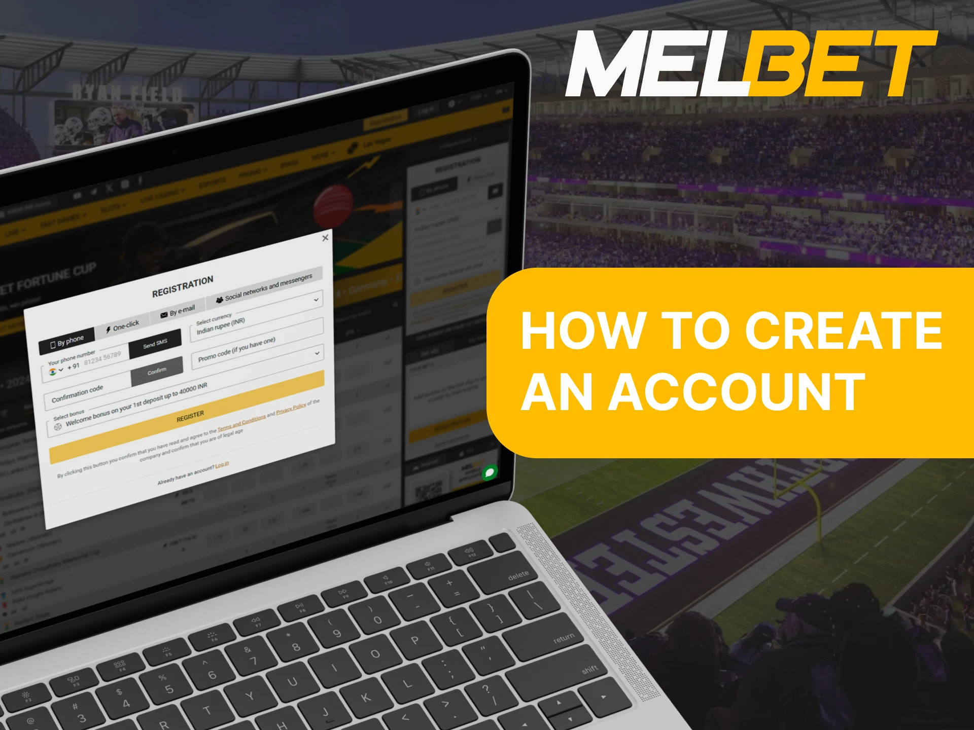 You don't need any knowledge to register an account with Melbet.