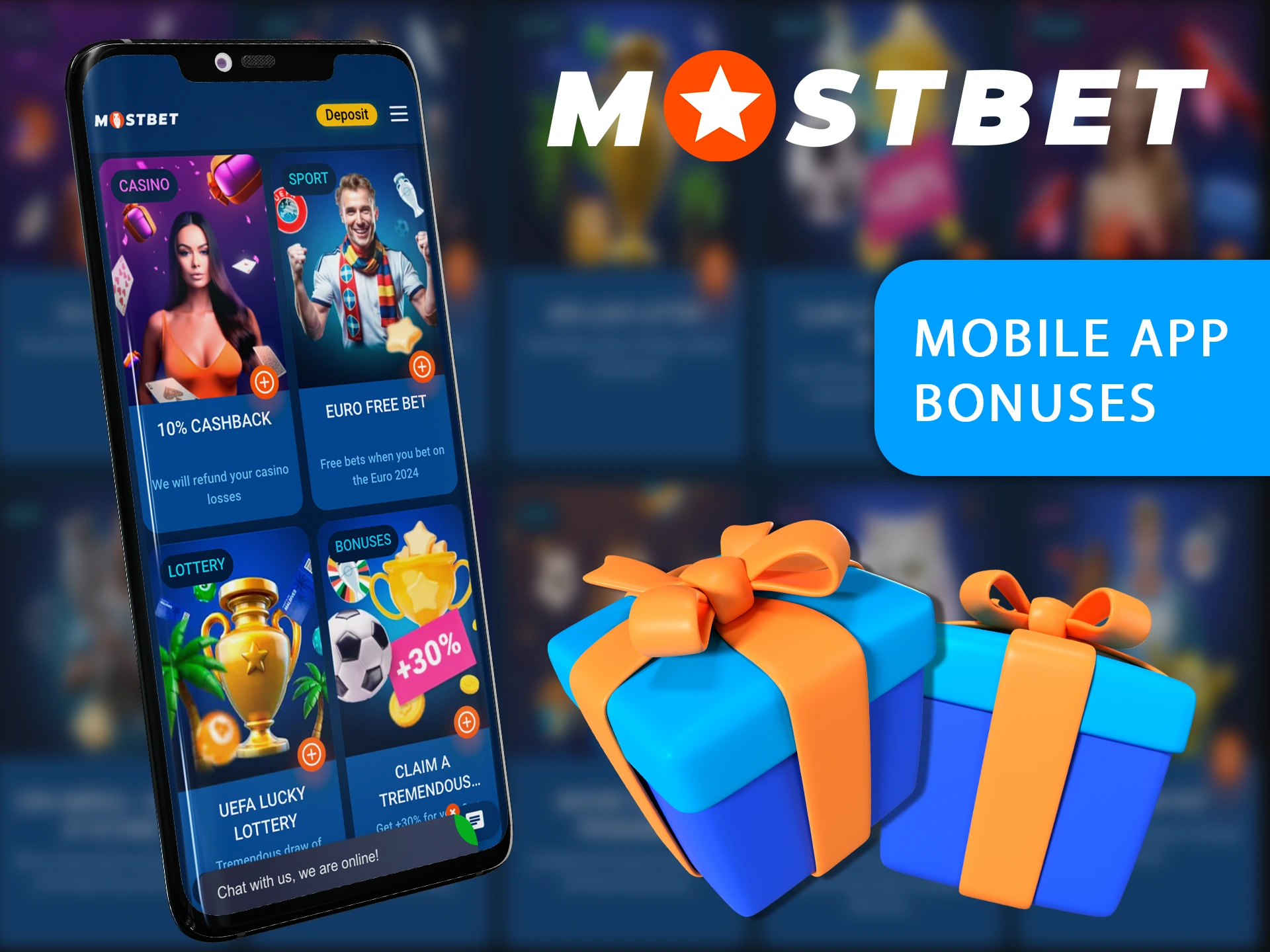 You can also claim Mostbet bonuses on your mobile app.