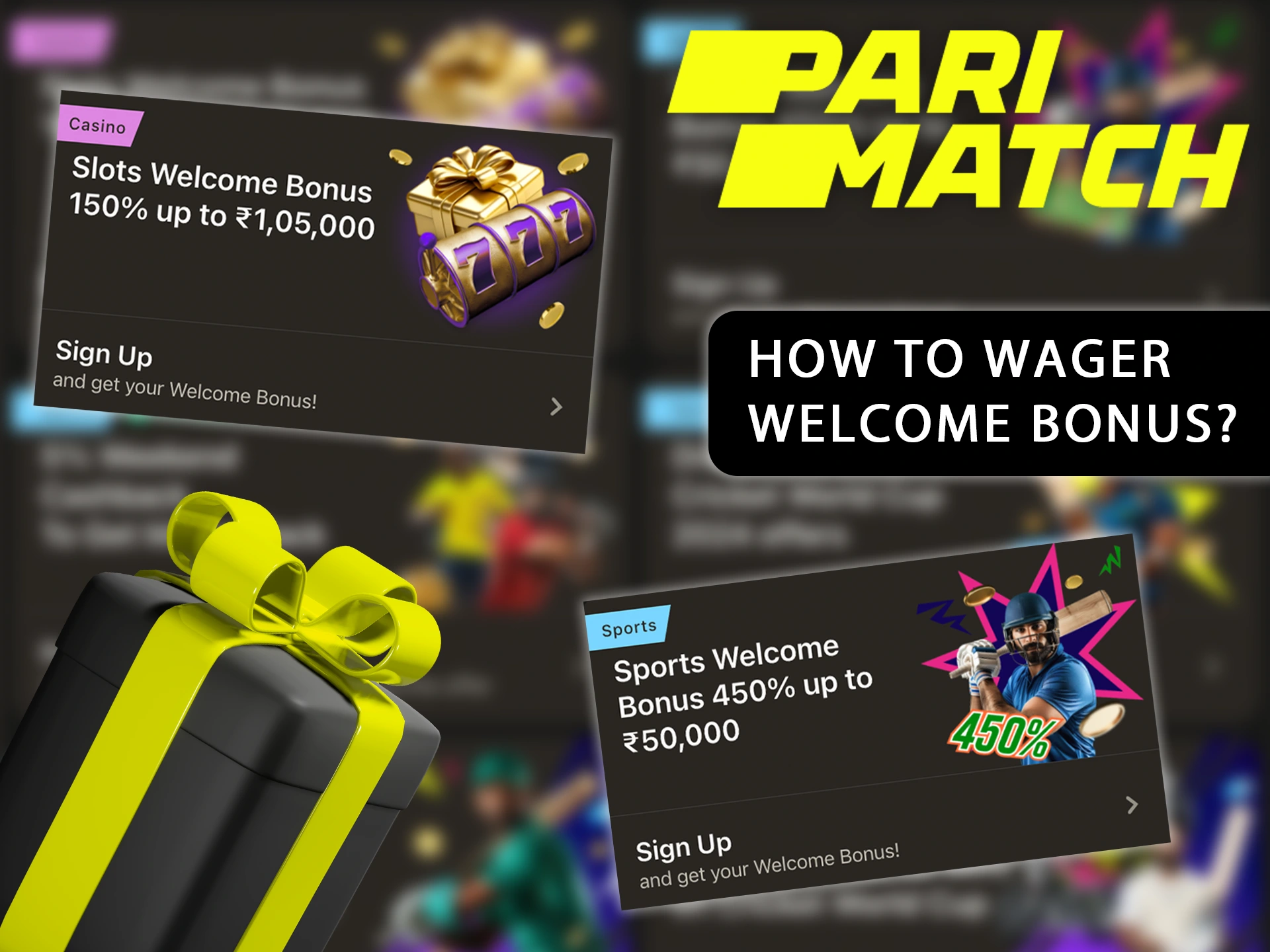 Before you can withdraw your Parimacth bonus funds, you will need to meet certain wagering requirements.