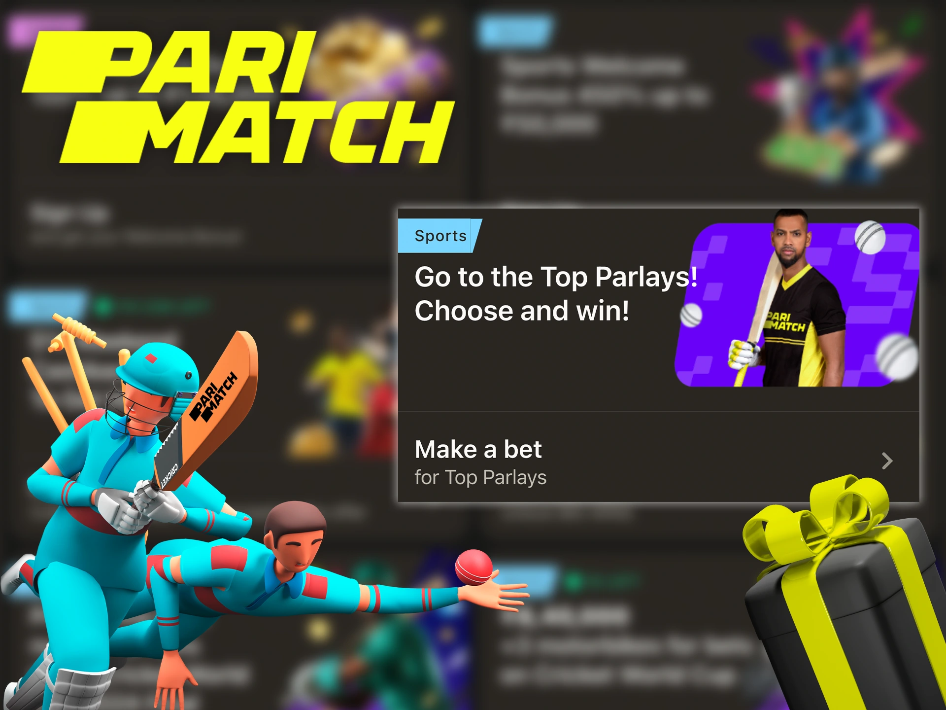 Choose one of the top parlays with increased odds and receive your prize if you win at Parimatch.