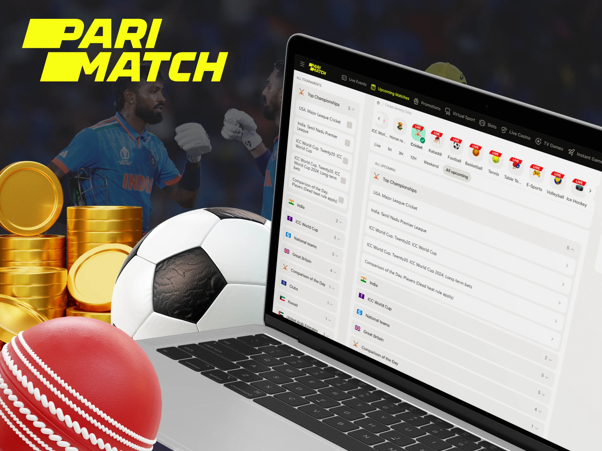 If you've already created a Parimatch account, try placing a sports bet by following these steps.