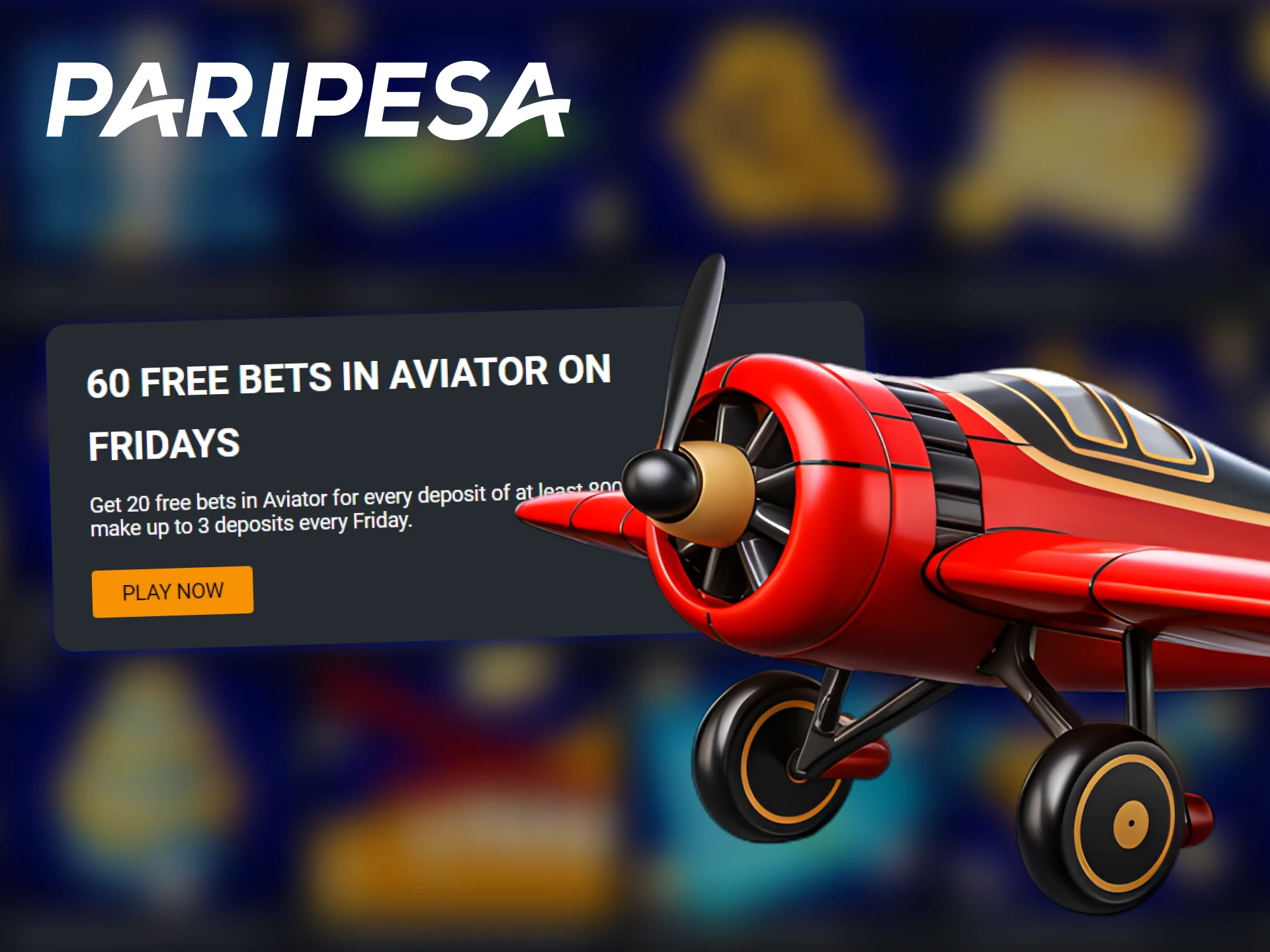 Get free bets on Aviator on Friday at Paripesa.