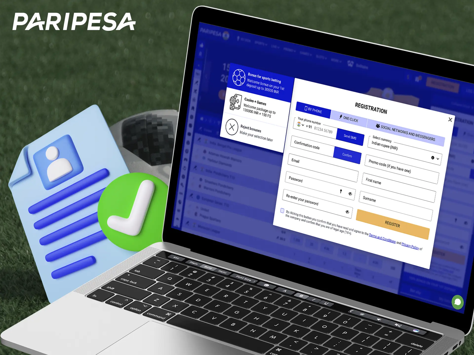 To fully immerse yourself in the world of betting you need to complete a simple registration at Paripesa.