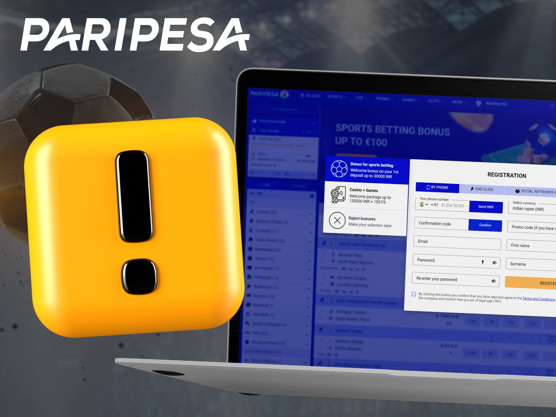 Find out what problems you may encounter when registering with Paripesa.