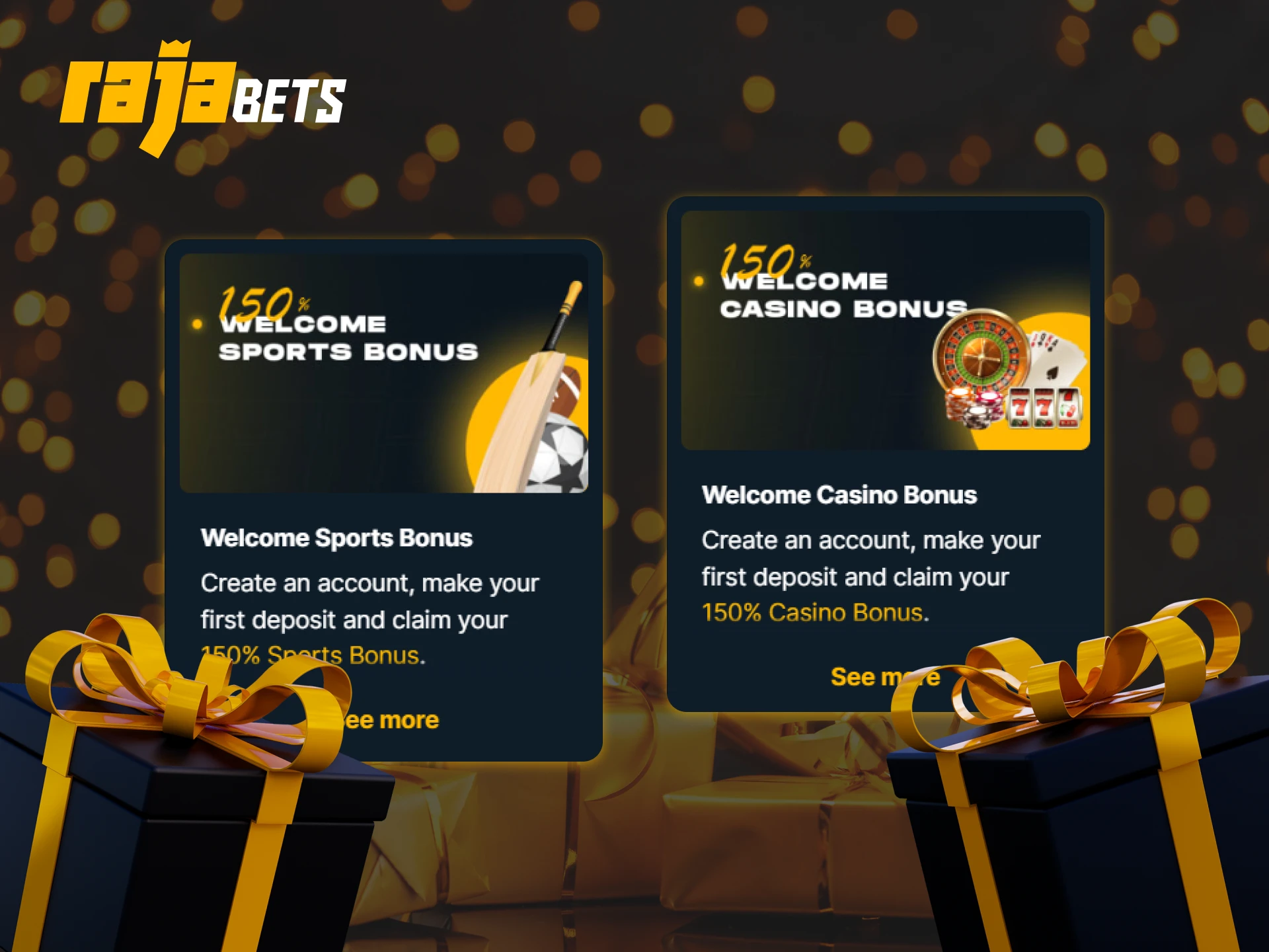 After registering with Rajabets, you will receive a nice welcome bonus.
