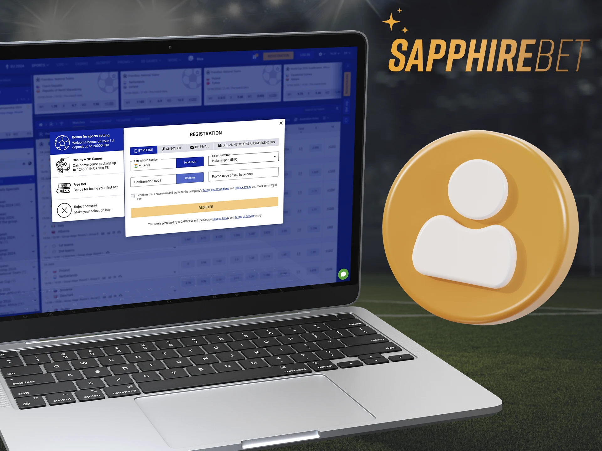 Creating an account at SapphireBet only takes a couple of minutes.