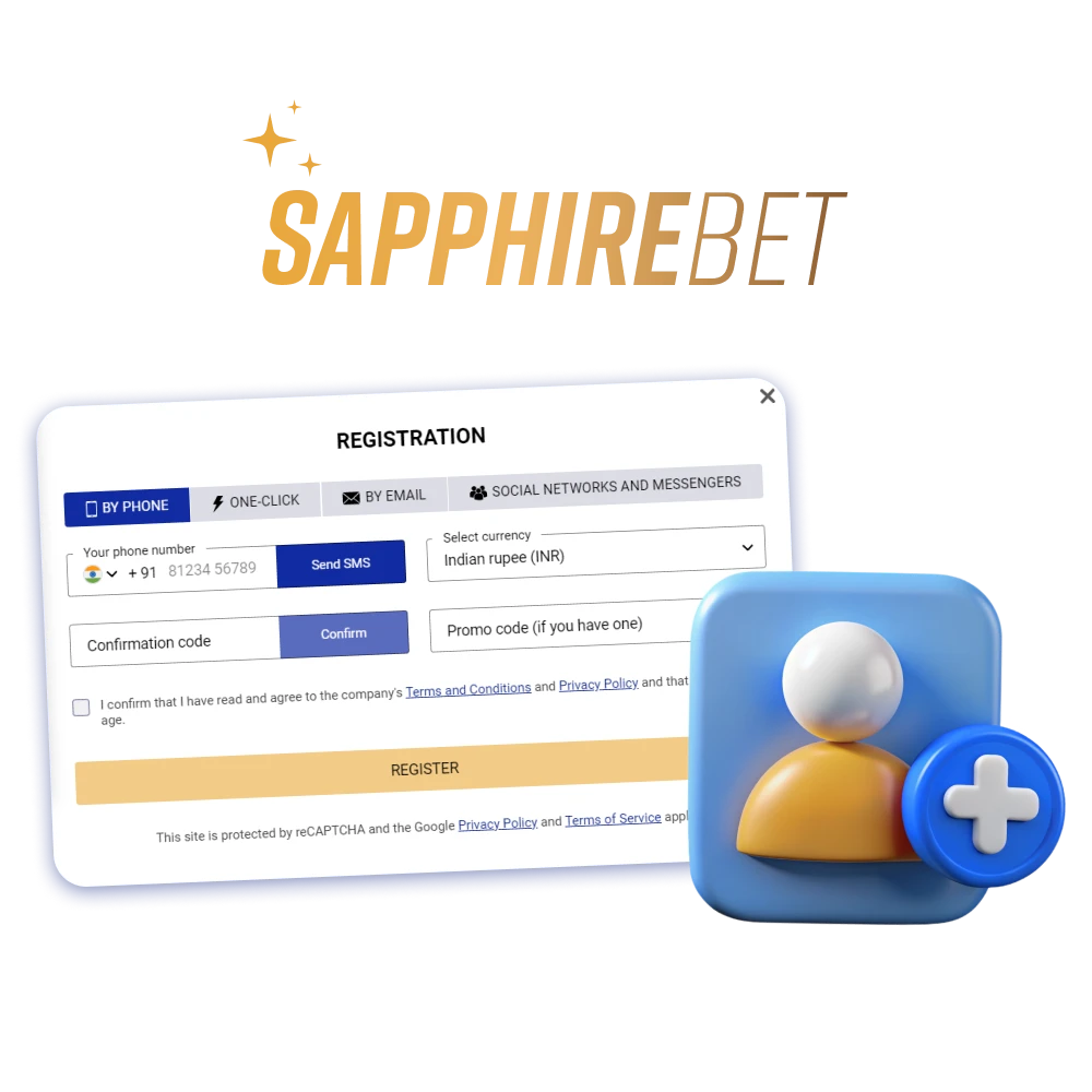 Registering with Sapphirebet is quick and easy.