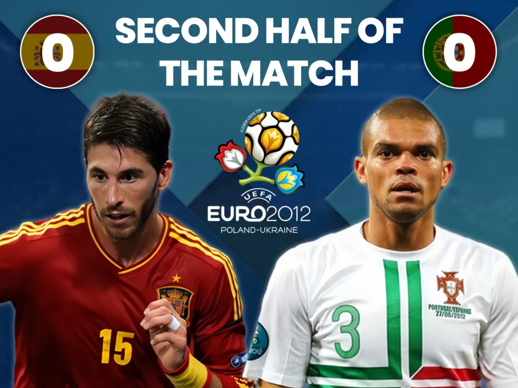 The teams of Spain and Portugal were not successful in the second half of the match.