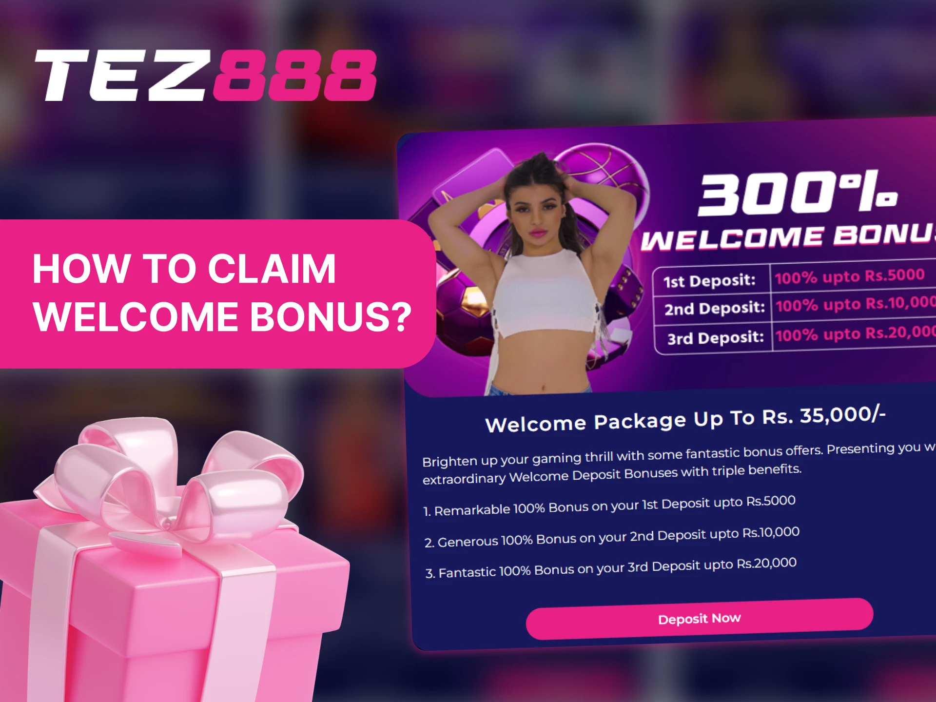 Follow these steps to claim the Tez888 welcome bonus.