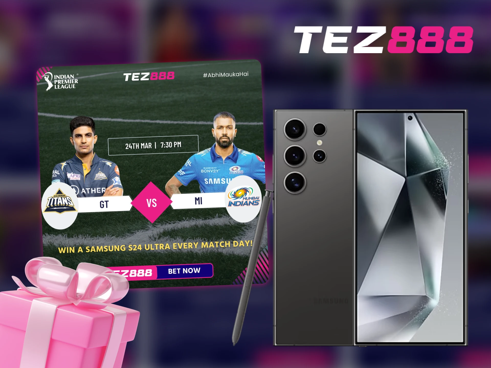 Play casino games on Tez888 and win the latest Samsung phone.