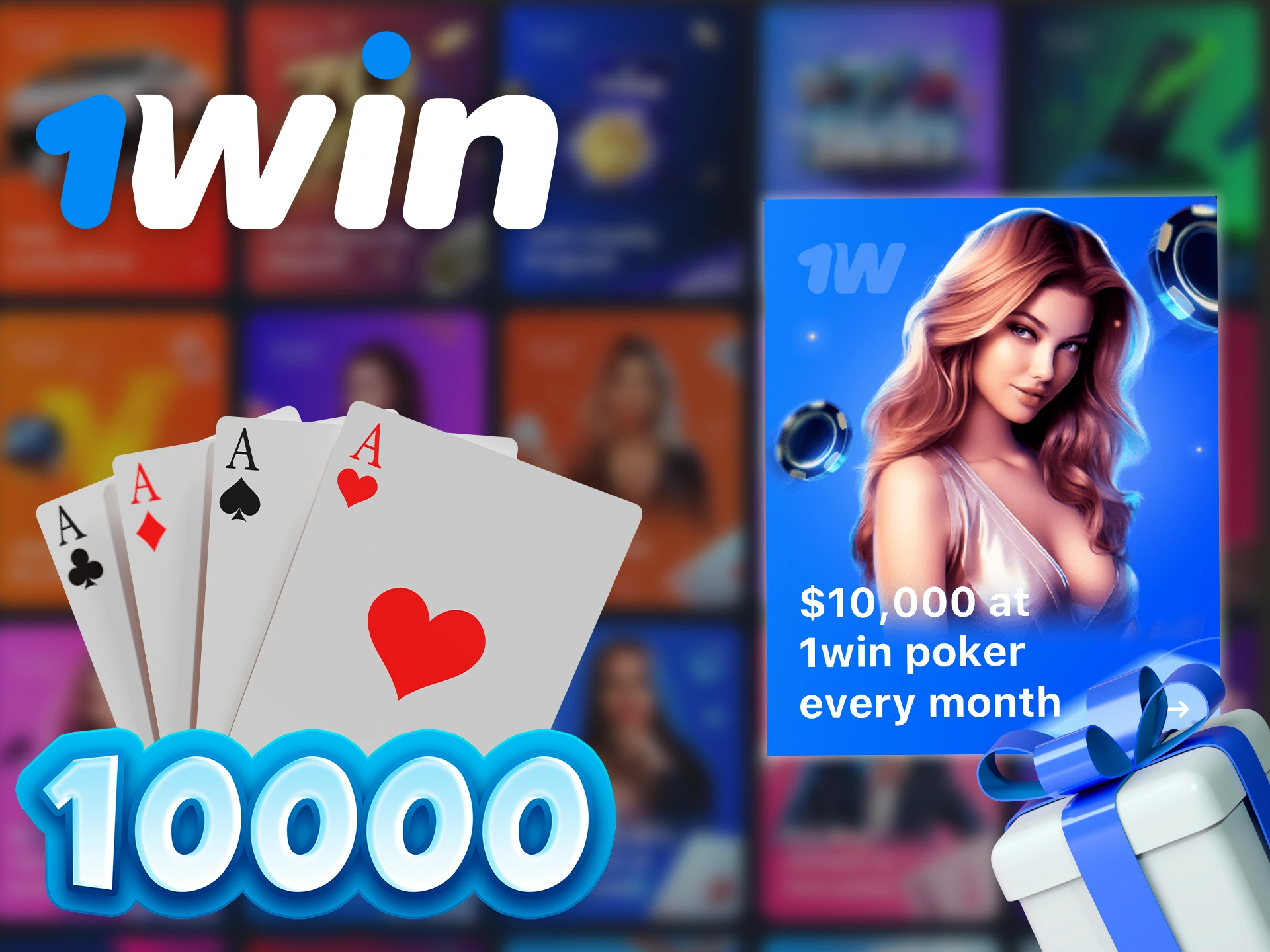 Join the big poker tournament at 1win and win prizes.