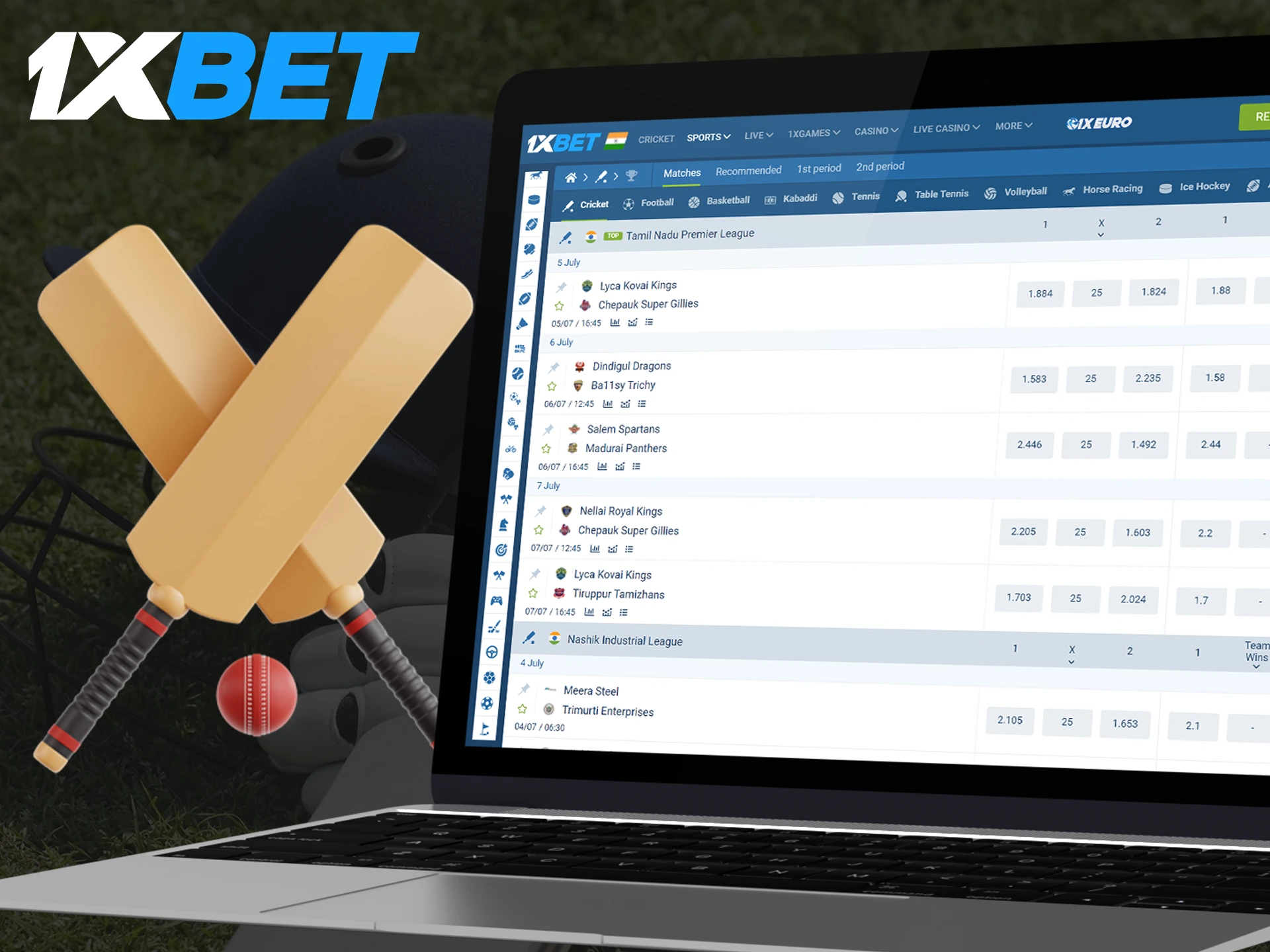 1xBet Cricket Betting for Indian Players 2024