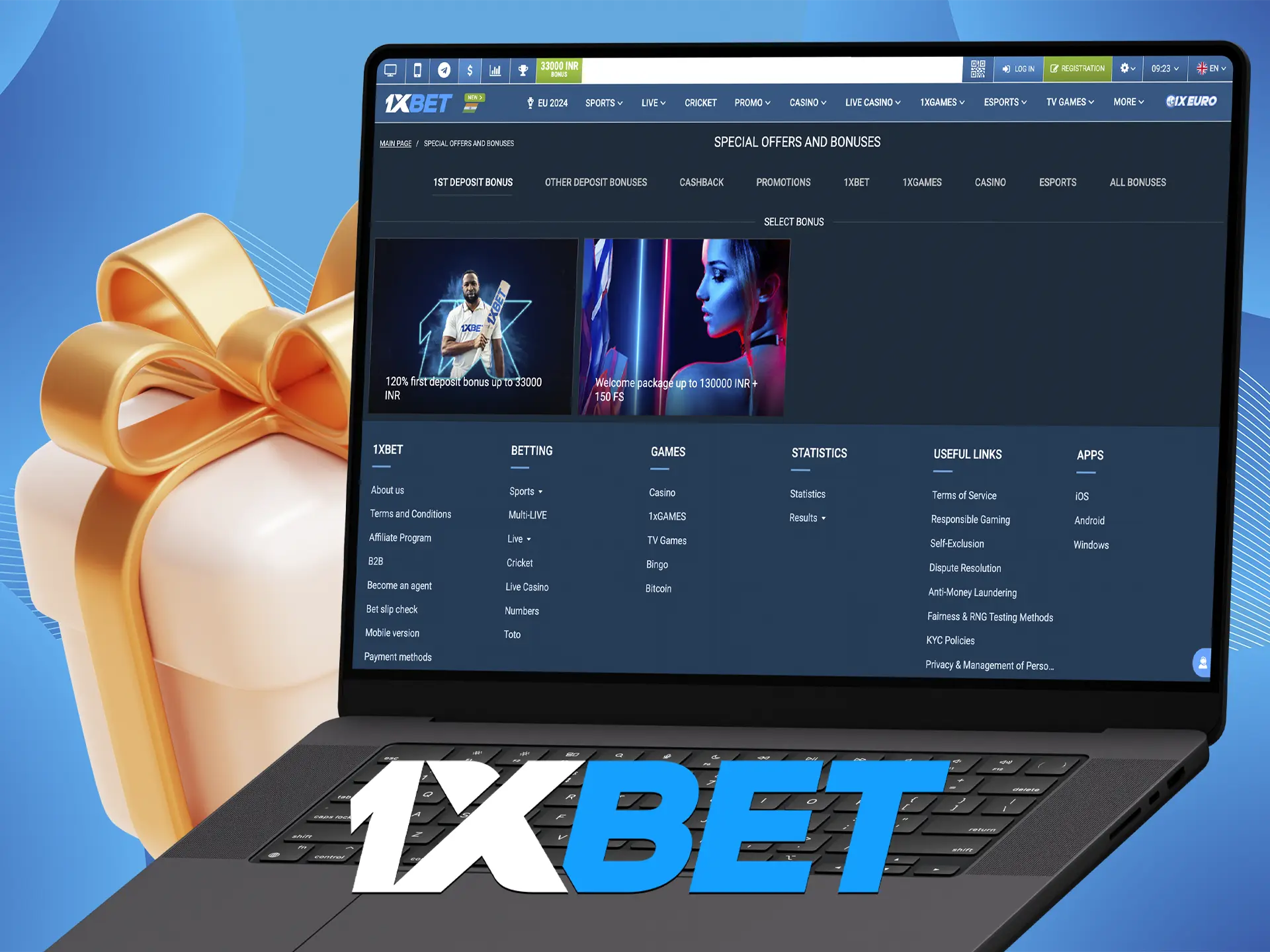 Get a bonus from 1xBet that will increase your deposit and give you confidence when betting and playing slots.