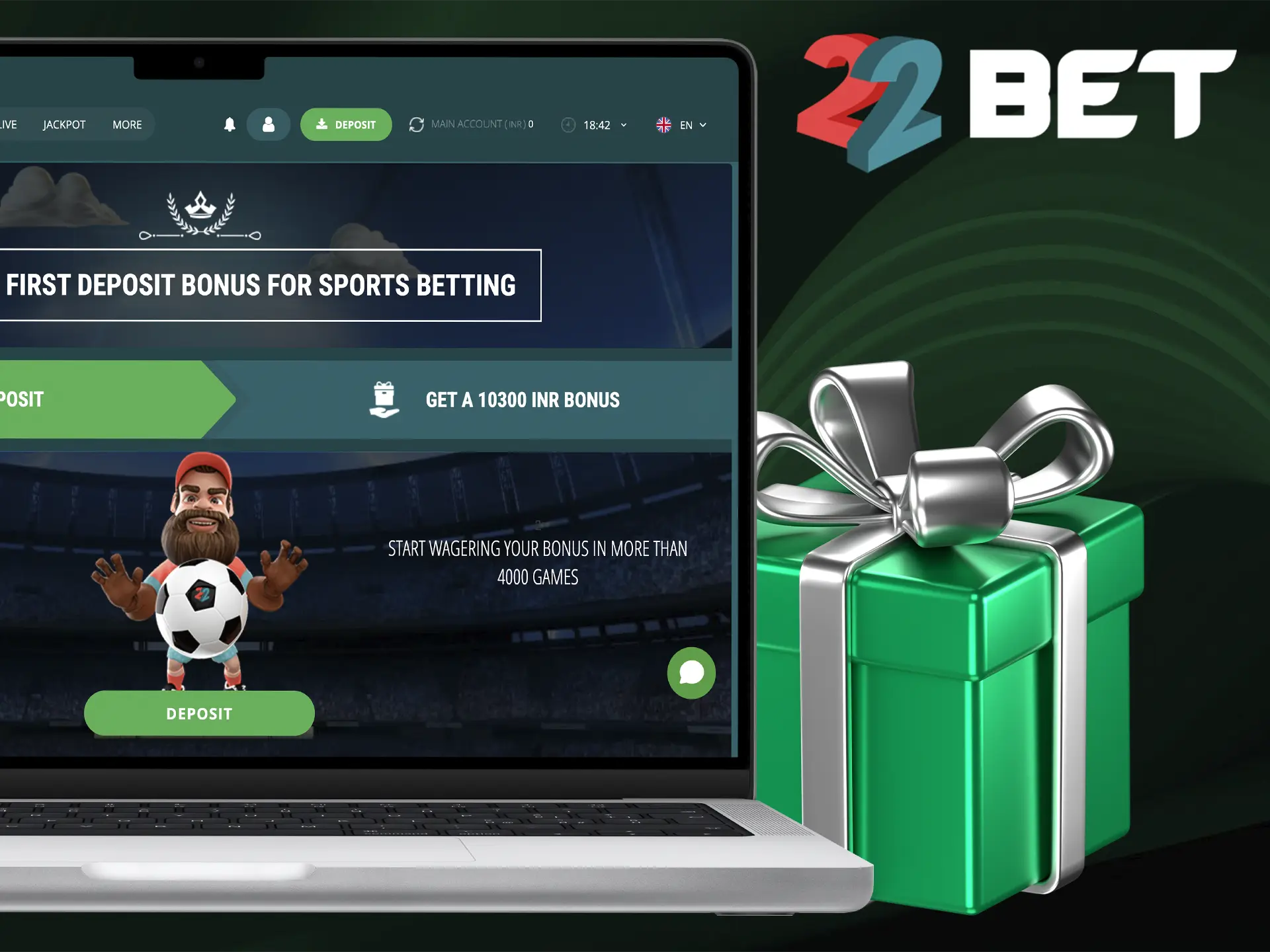 Make your first deposit to get a bonus from 22Bet that will increase your cricket bet.