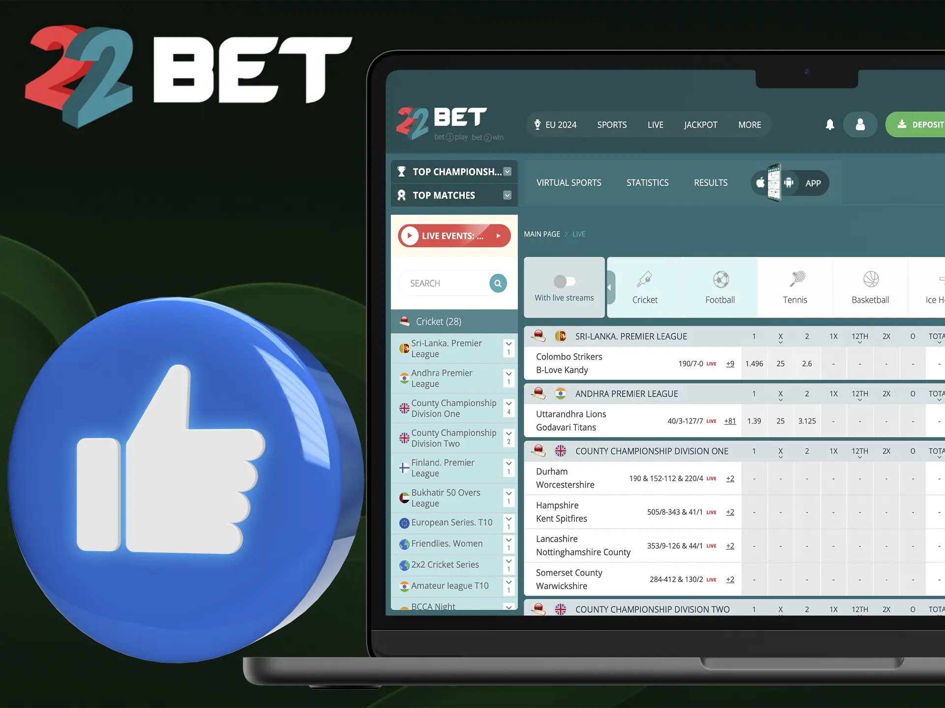 Explore the main features that make 22Bet stand out as one of the best bookmakers.