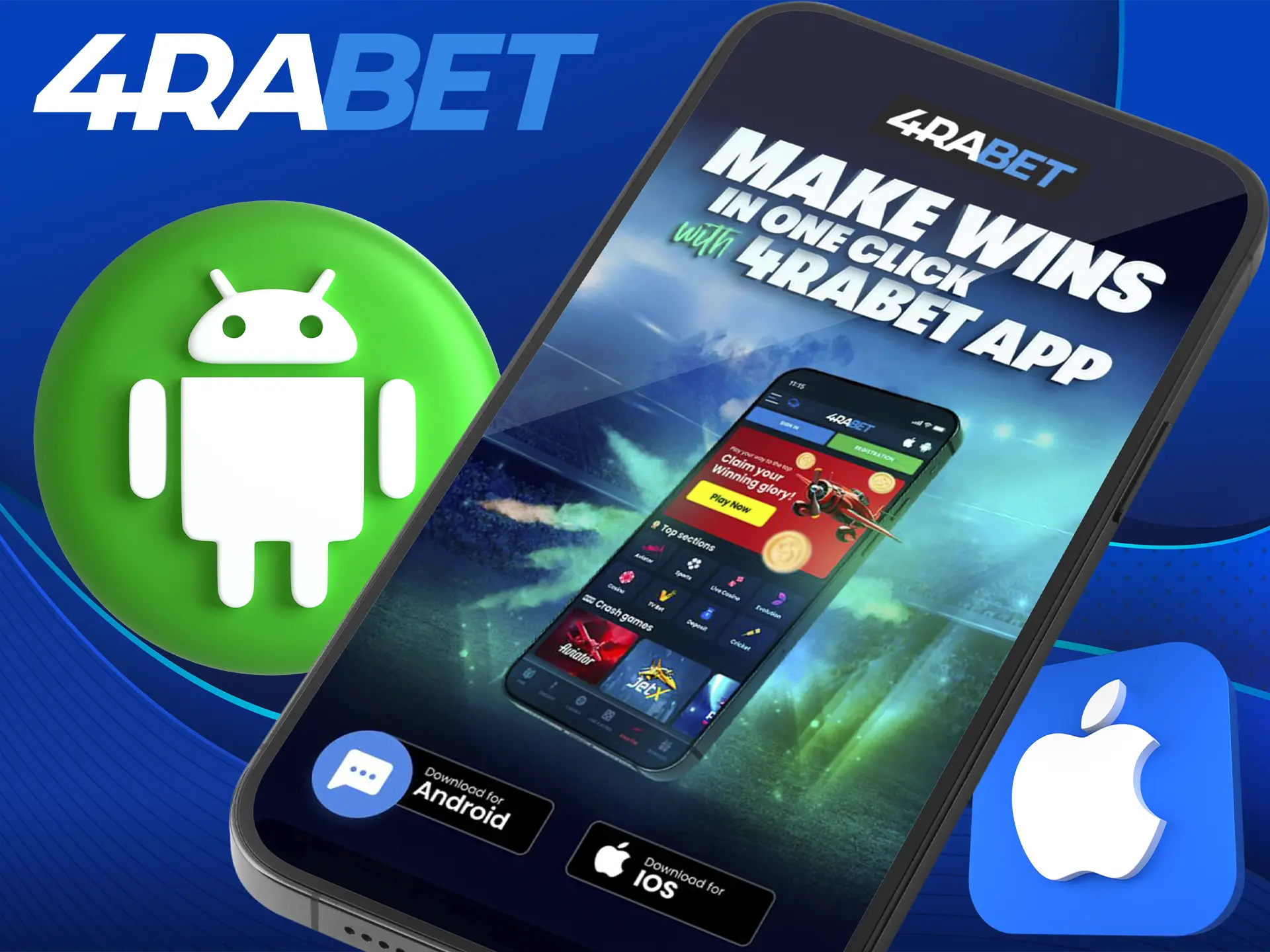 Download the 4rabet app to have quick access to cricket betting.