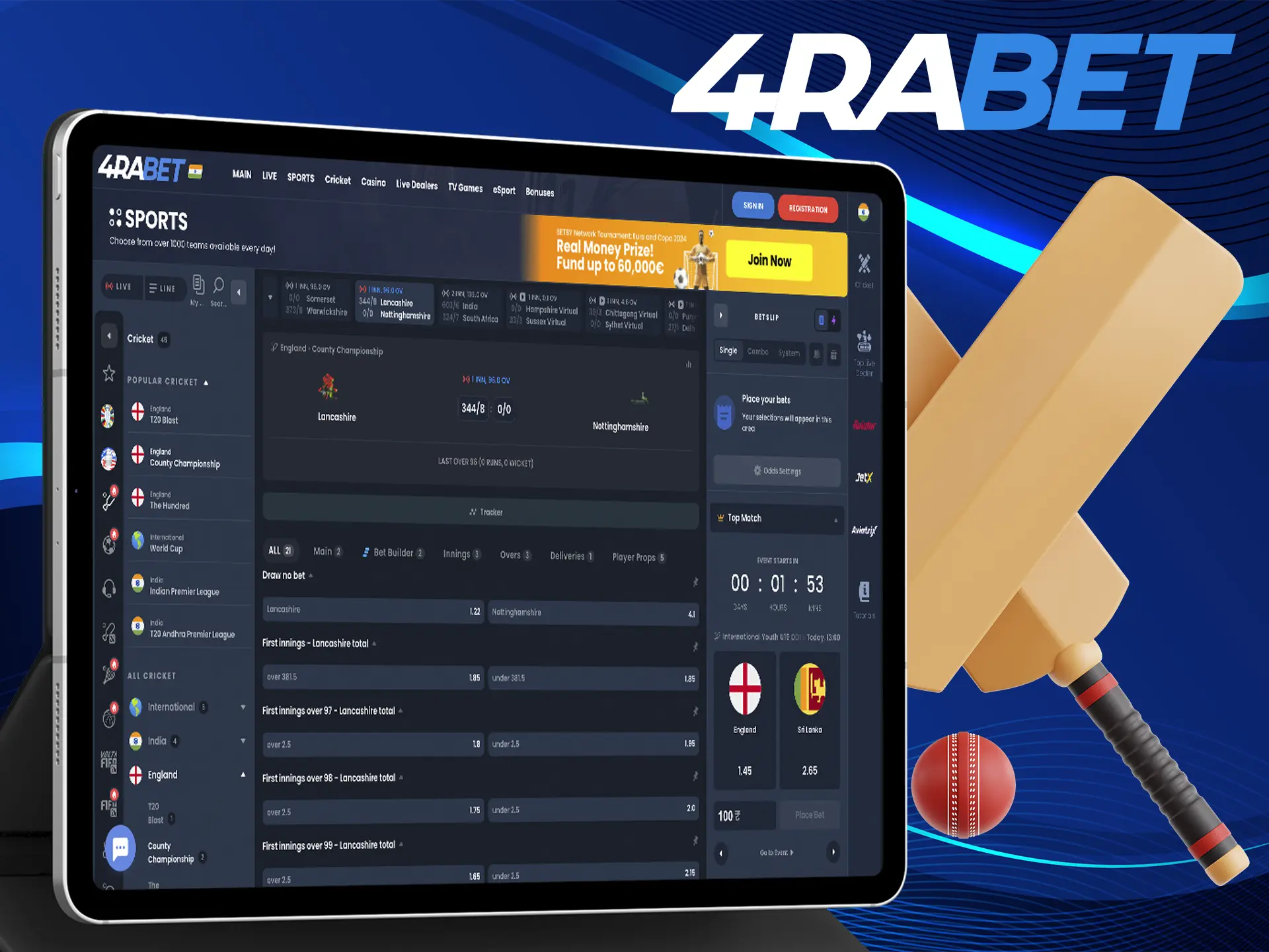 Users prefer to bet at 4rabet because it is a bookmaker with some of the highest odds.