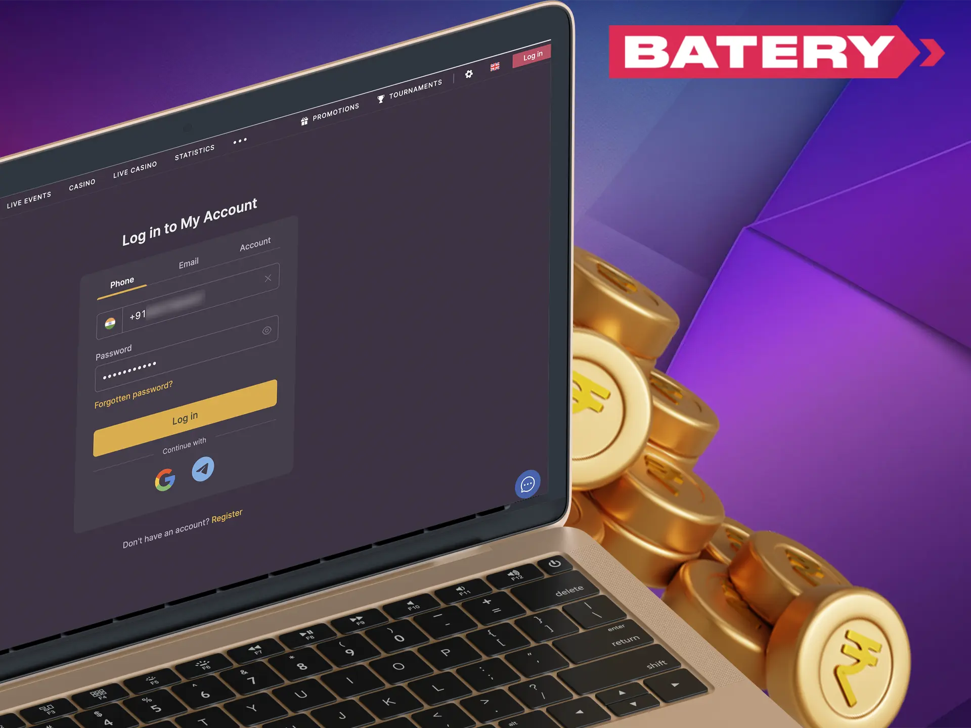 Open your account at Batery Casino and start the process of withdrawing your winnings, which will be credited to your wallet in an instant.