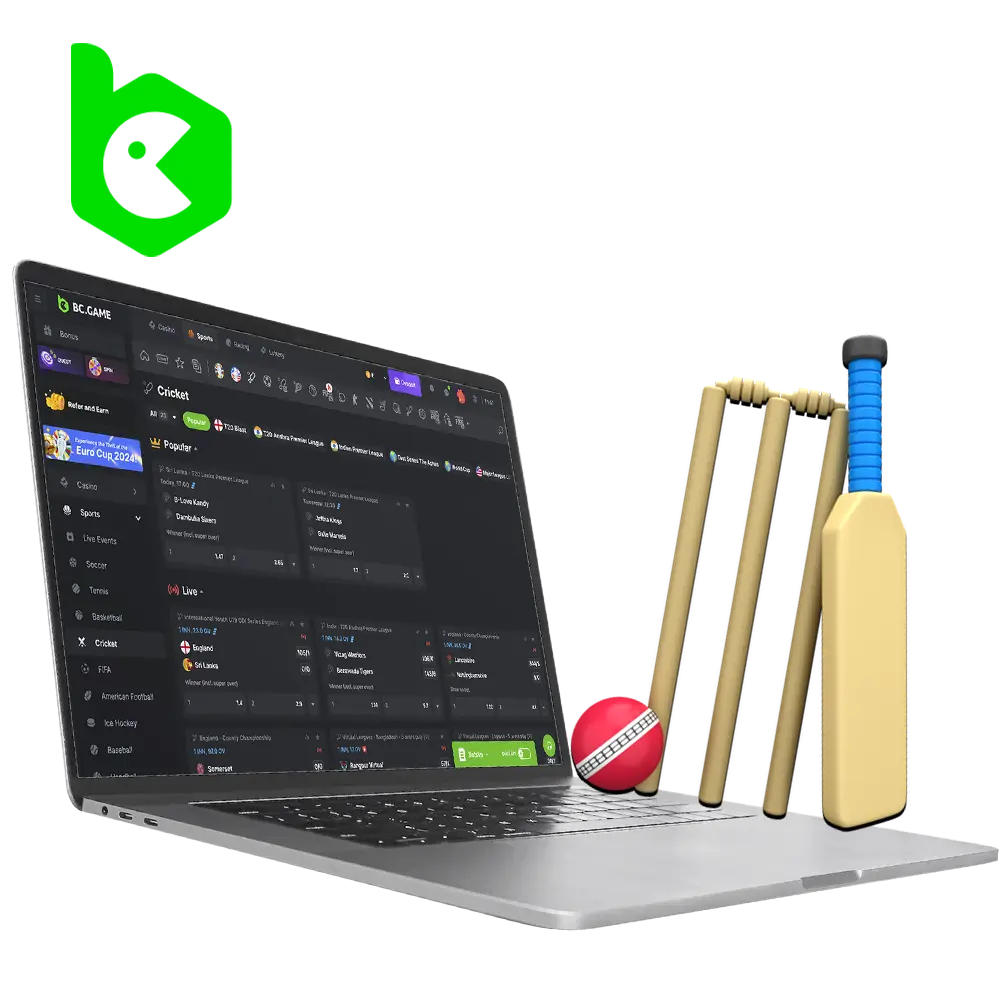 Explore cricket betting at one of the best BC Game cryptocurrency casinos.