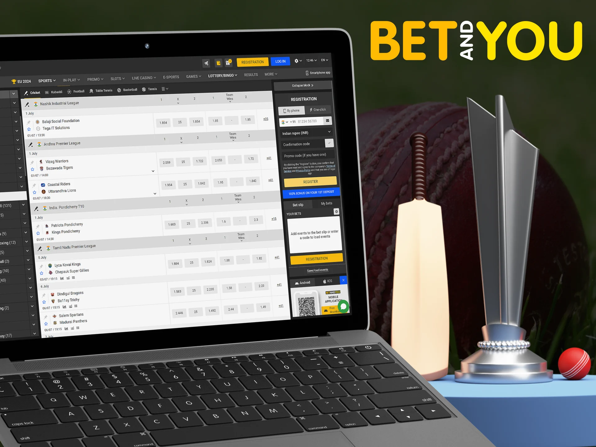 Enjoy the benefits of betting on cricket at Betandyou.