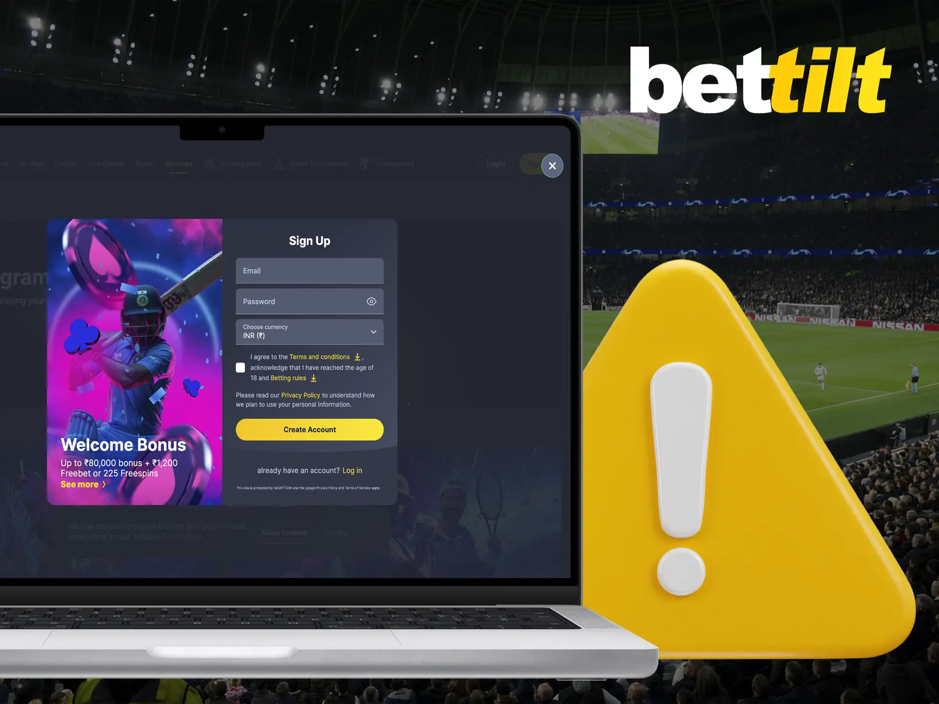 Use the knowledge from this article to quickly find and solve the problem when registering at Bettilt Casino.