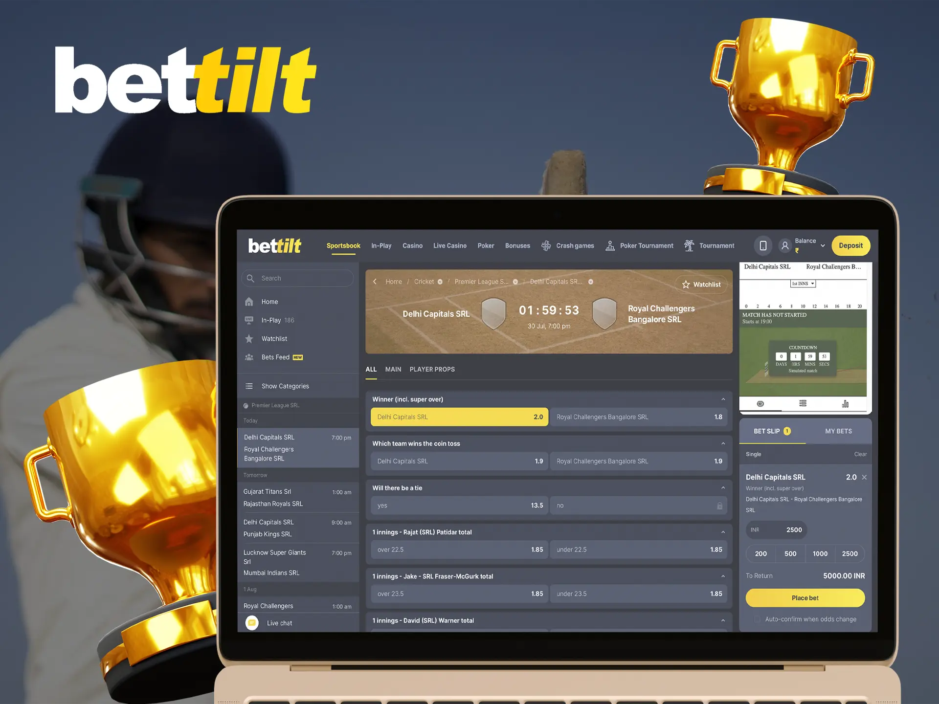 Bet on cricket and win with one of the best Bettilt casinos.