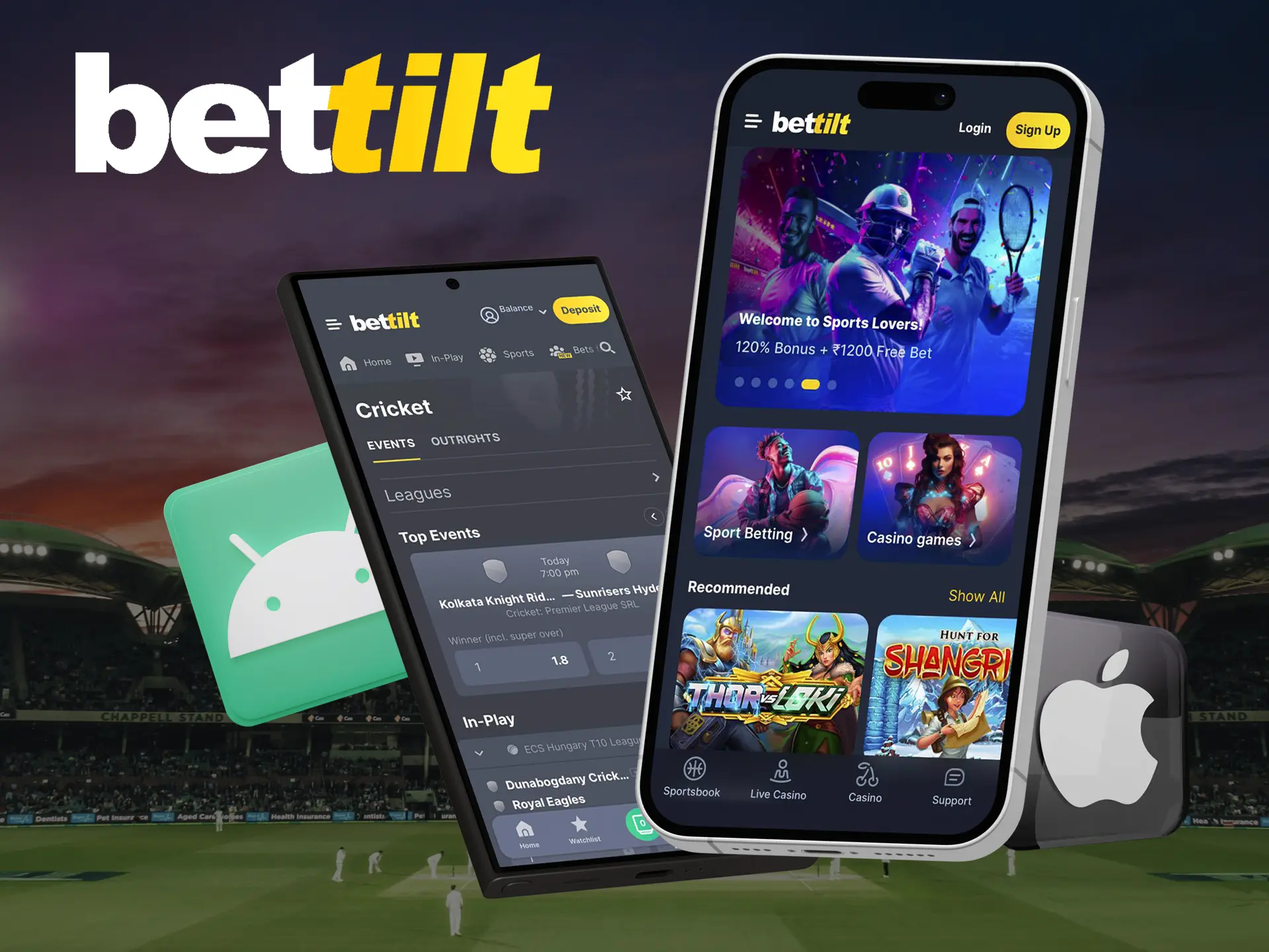 Use the Bettilt app to be able to place a bet in just a couple of clicks.