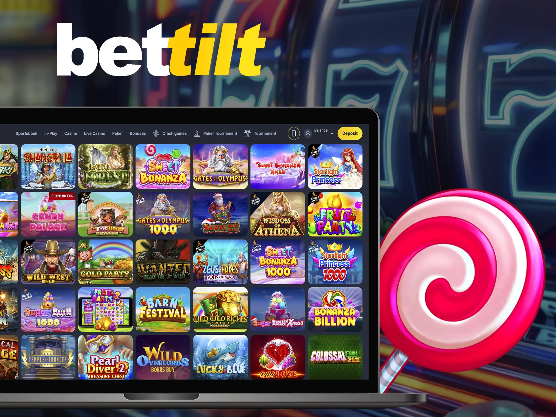 Have fun playing famous slots from Bettilt Casino.