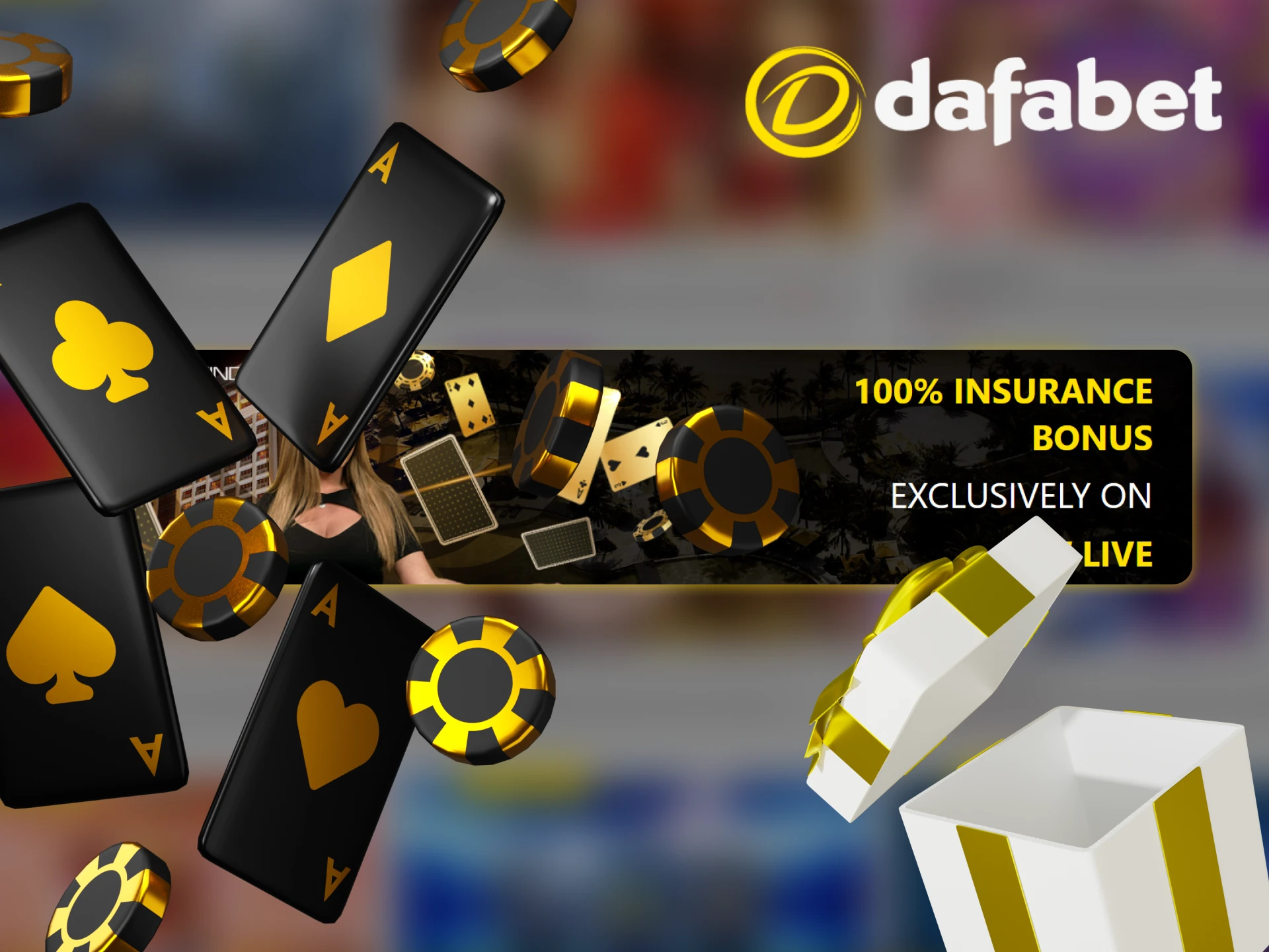 After making a deposit at Dafabet, play and receive an insurance bonus.