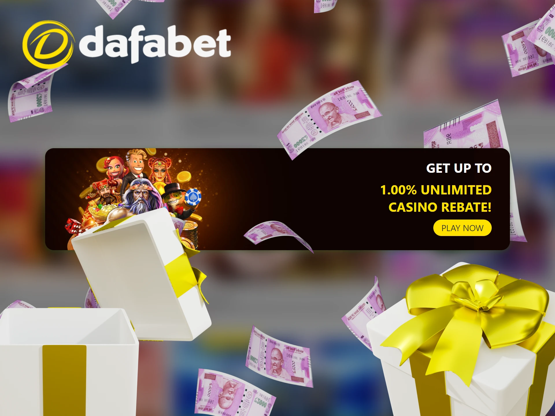 Join the Dafabet loyalty program and earn prizes while playing at the casino.