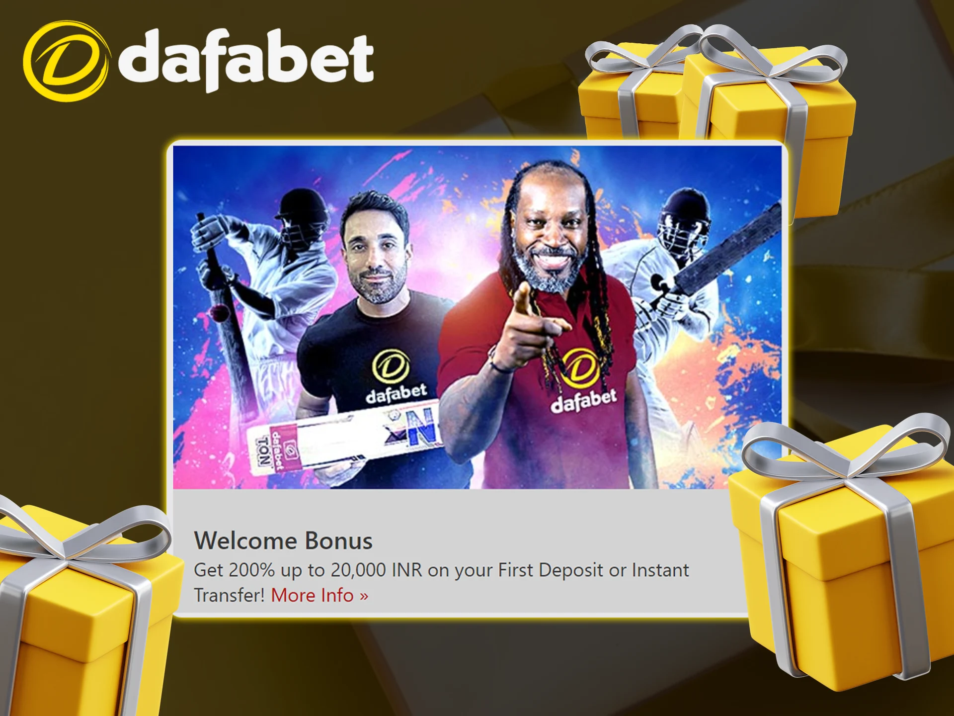 Hurry up and register and make a deposit to claim your Dafabet bonus.