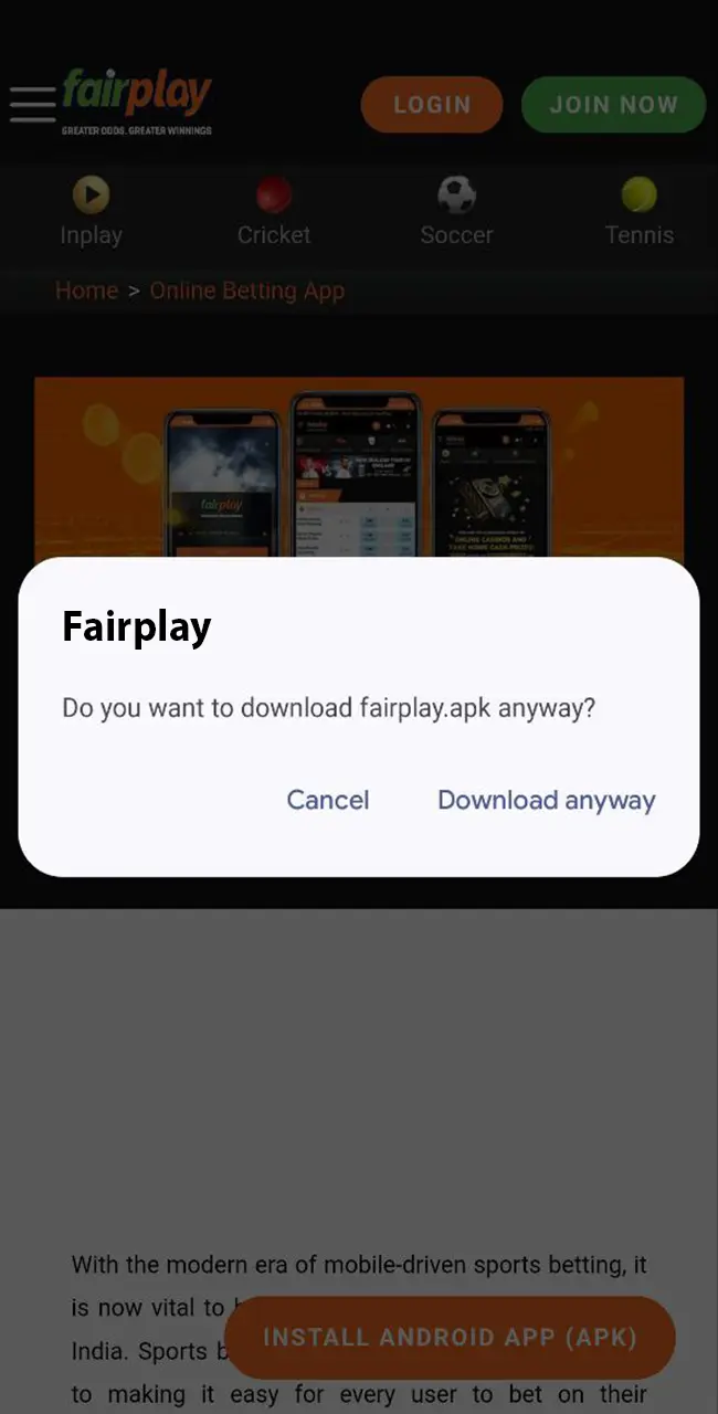 Start installing the Fairplay app in just a couple of clicks.