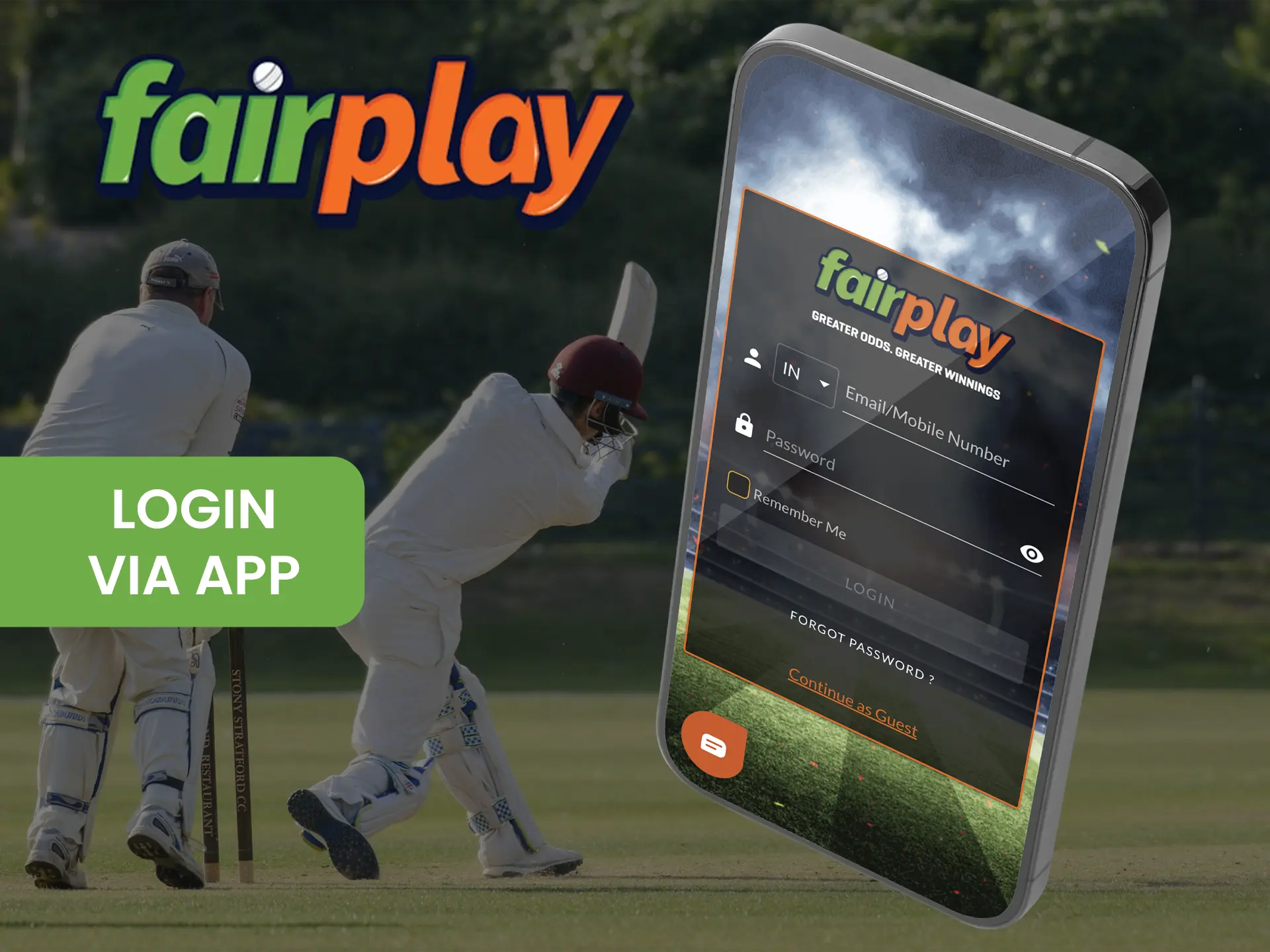 The Fairplay mobile app is stable and you can easily log into your account wherever you are.