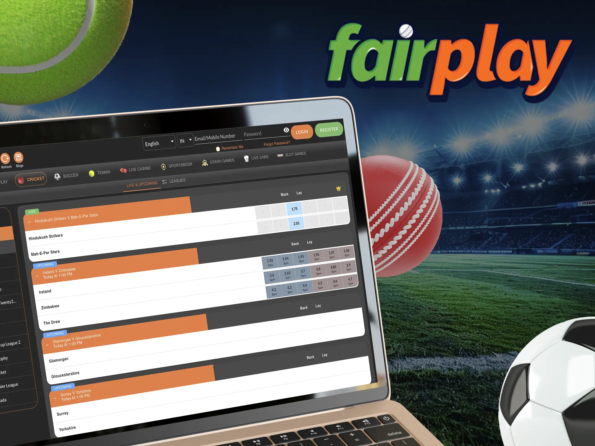 Analyse potential matches carefully and place your bets at Fairplay.