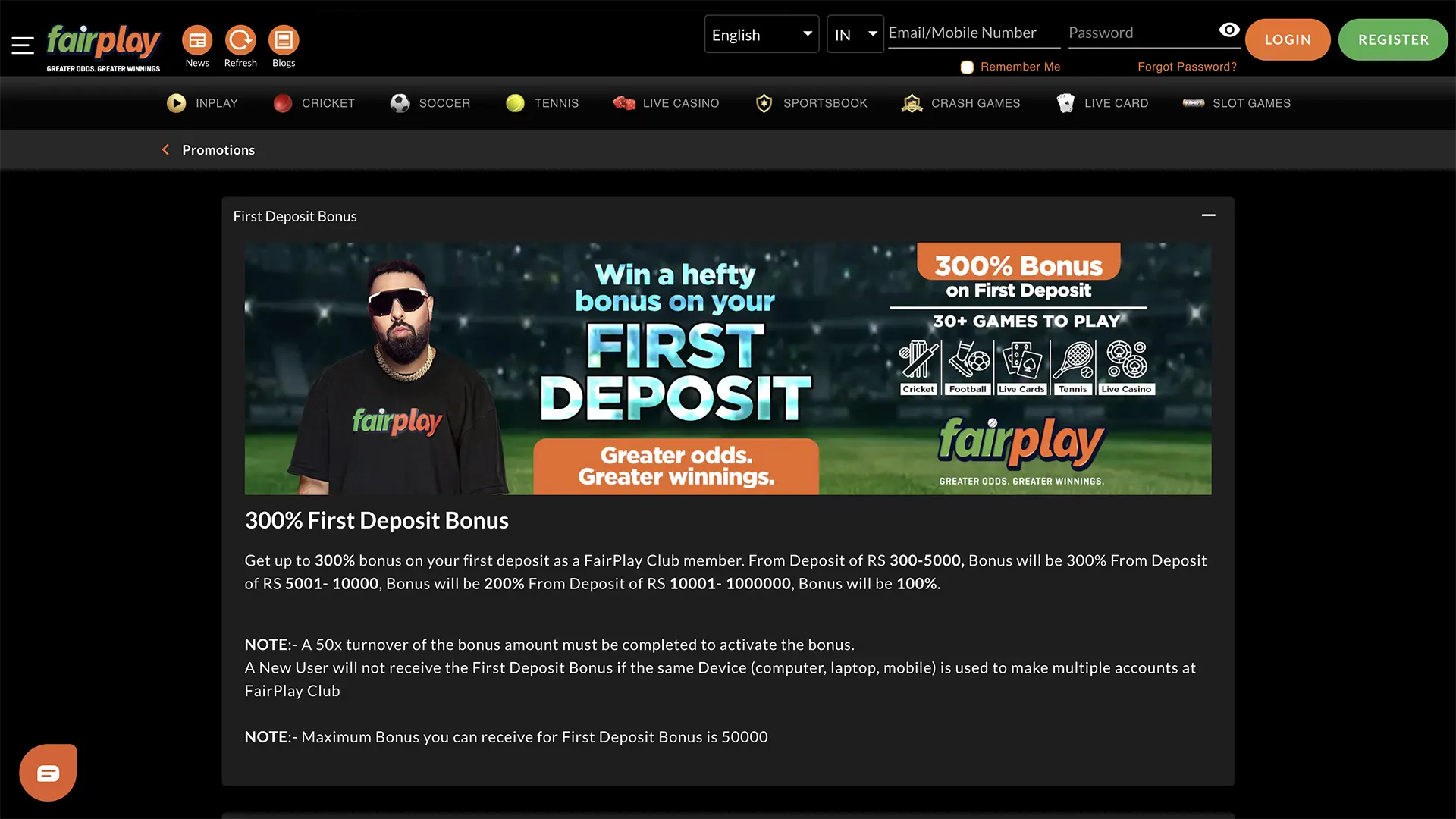 Promotions and bonus offers from Fairplay Casino.