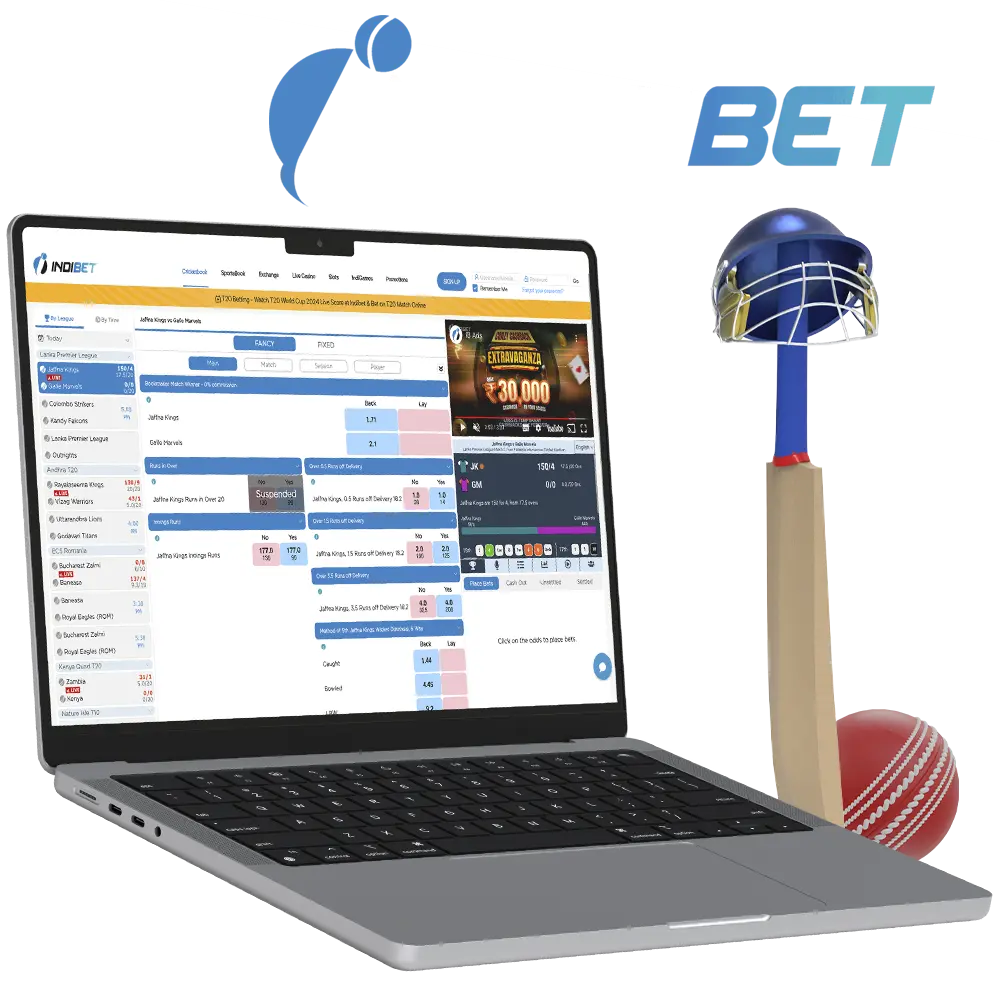 Check out Indibet, a popular bookmaker for cricket betting.