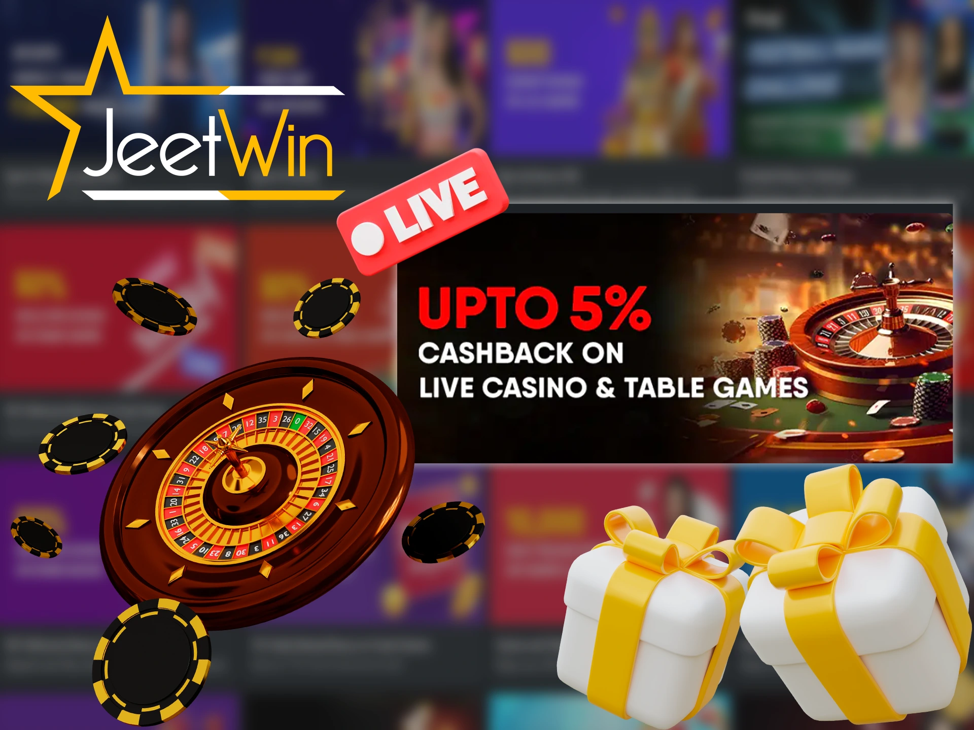 Play Live Casino and Table Games on Jeetwin and make profits.