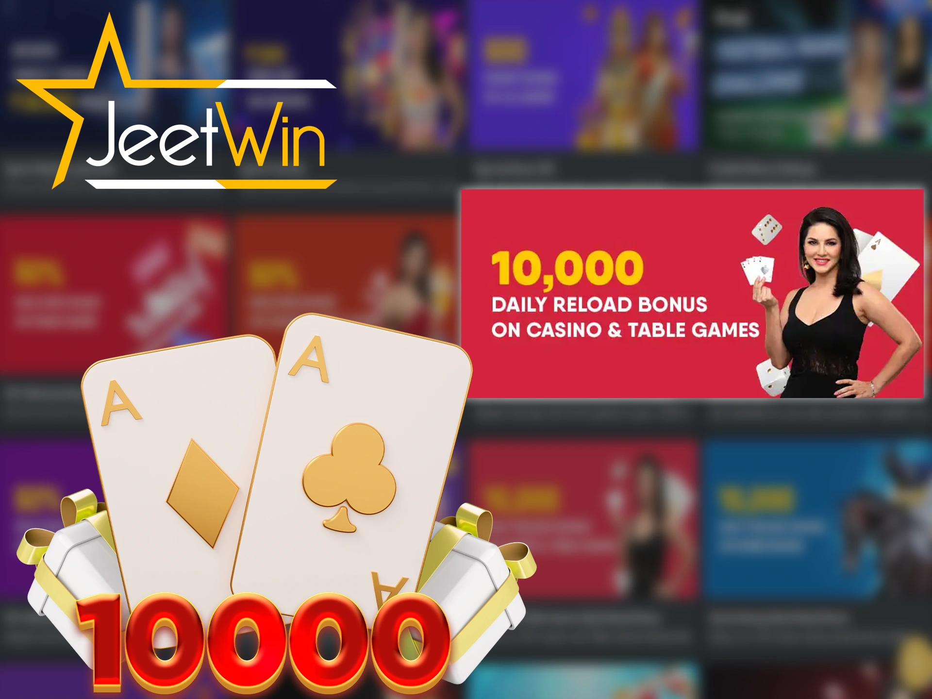 At Jeetwin, you can get a bonus by playing casino and table games.