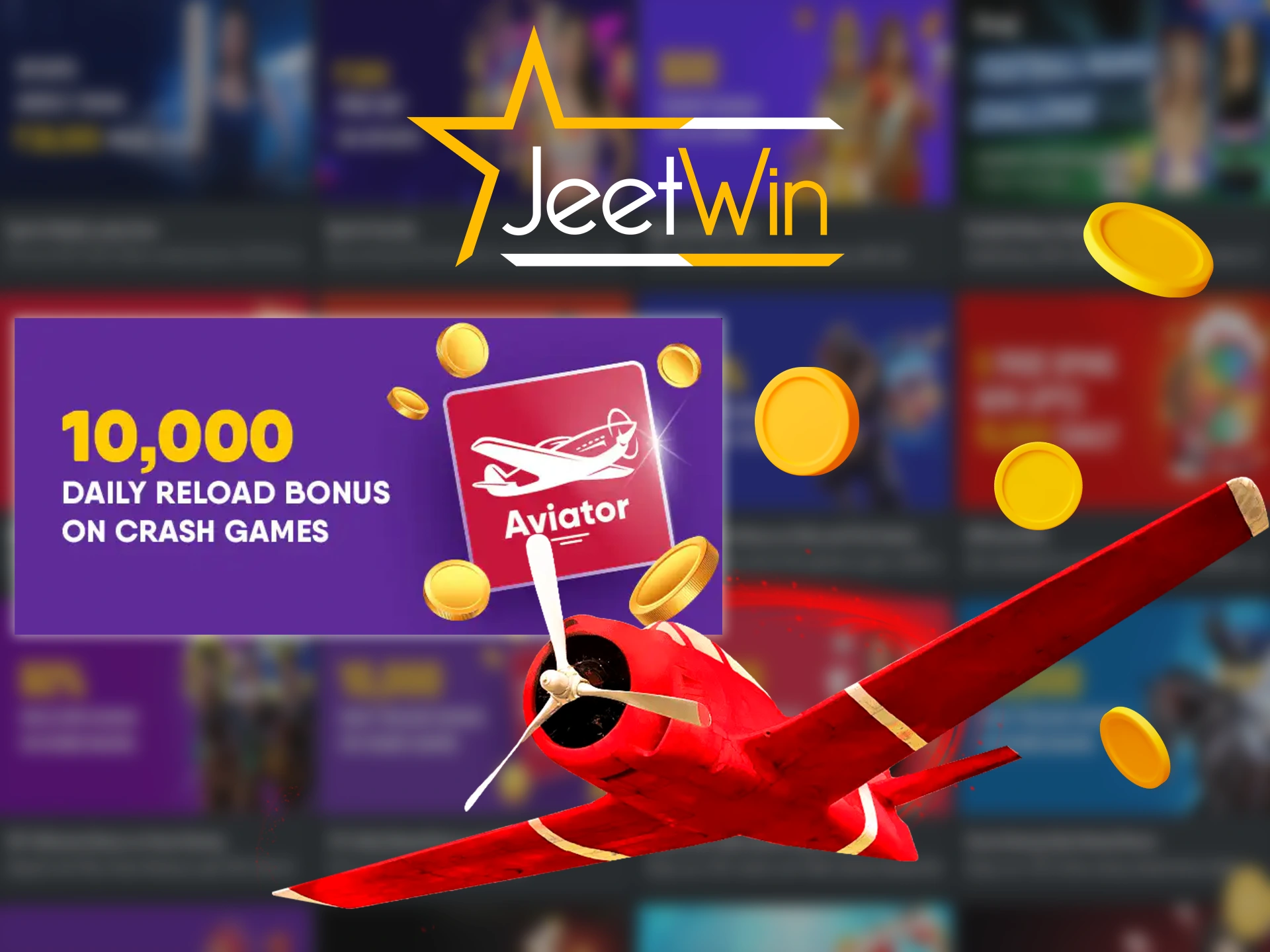 Play crash games and get bonuses at Jeetwin.