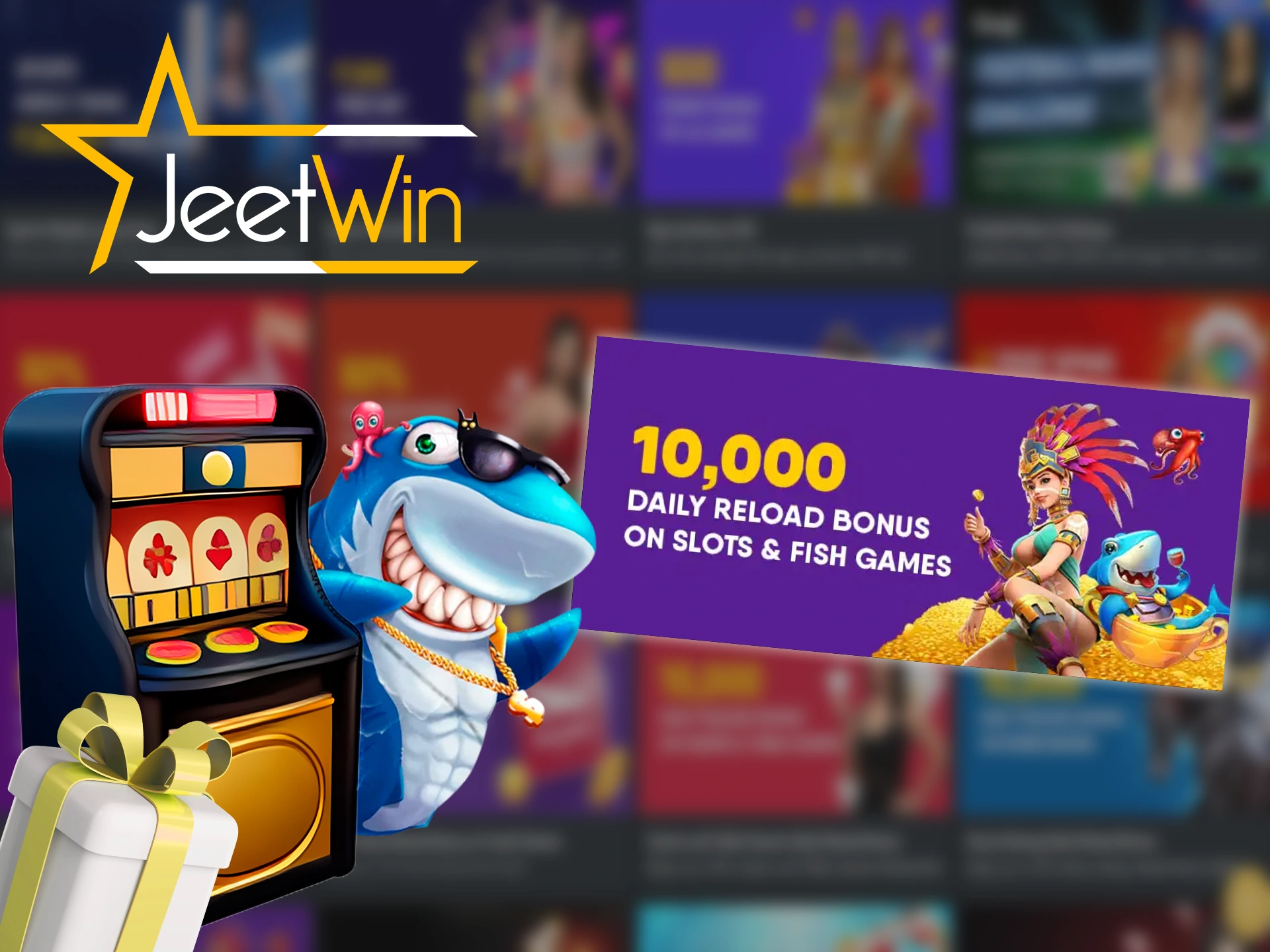 Play slots and fish games and get big bonuses at Jeetwin.