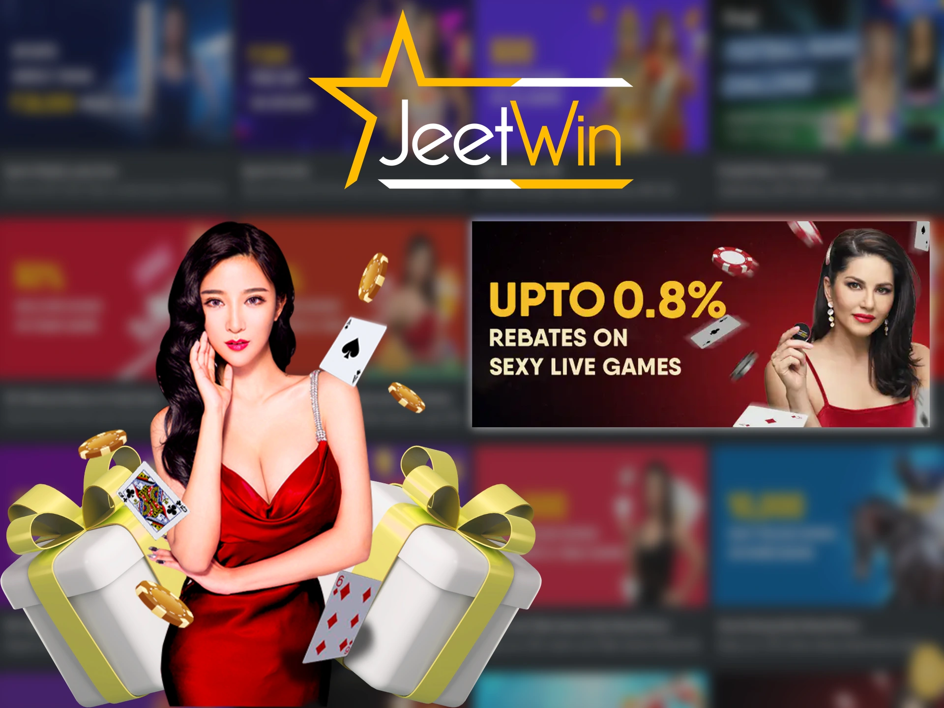 At Jeetwin, you can earn bonuses for playing at a live casino on the SEXY gaming platform.