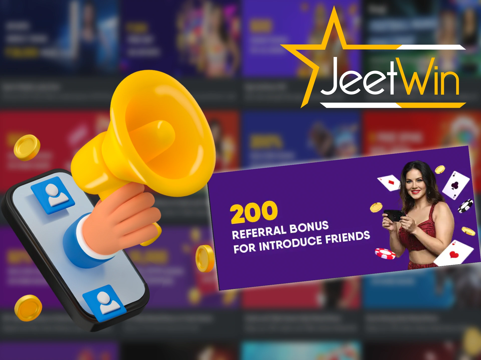 Invite your friends to Jeetwin and get bonuses.