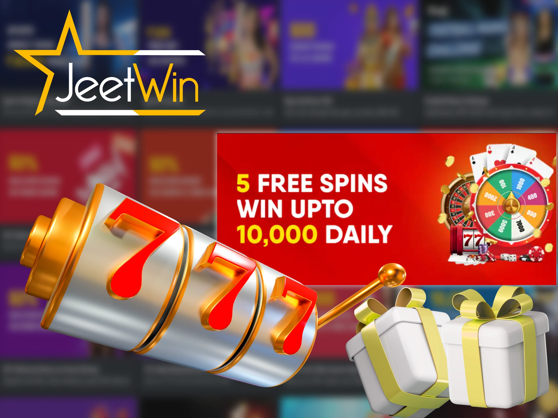 Complete challenges, spin the wheel and win Jeetwin points and free spins every day to earn prizes.