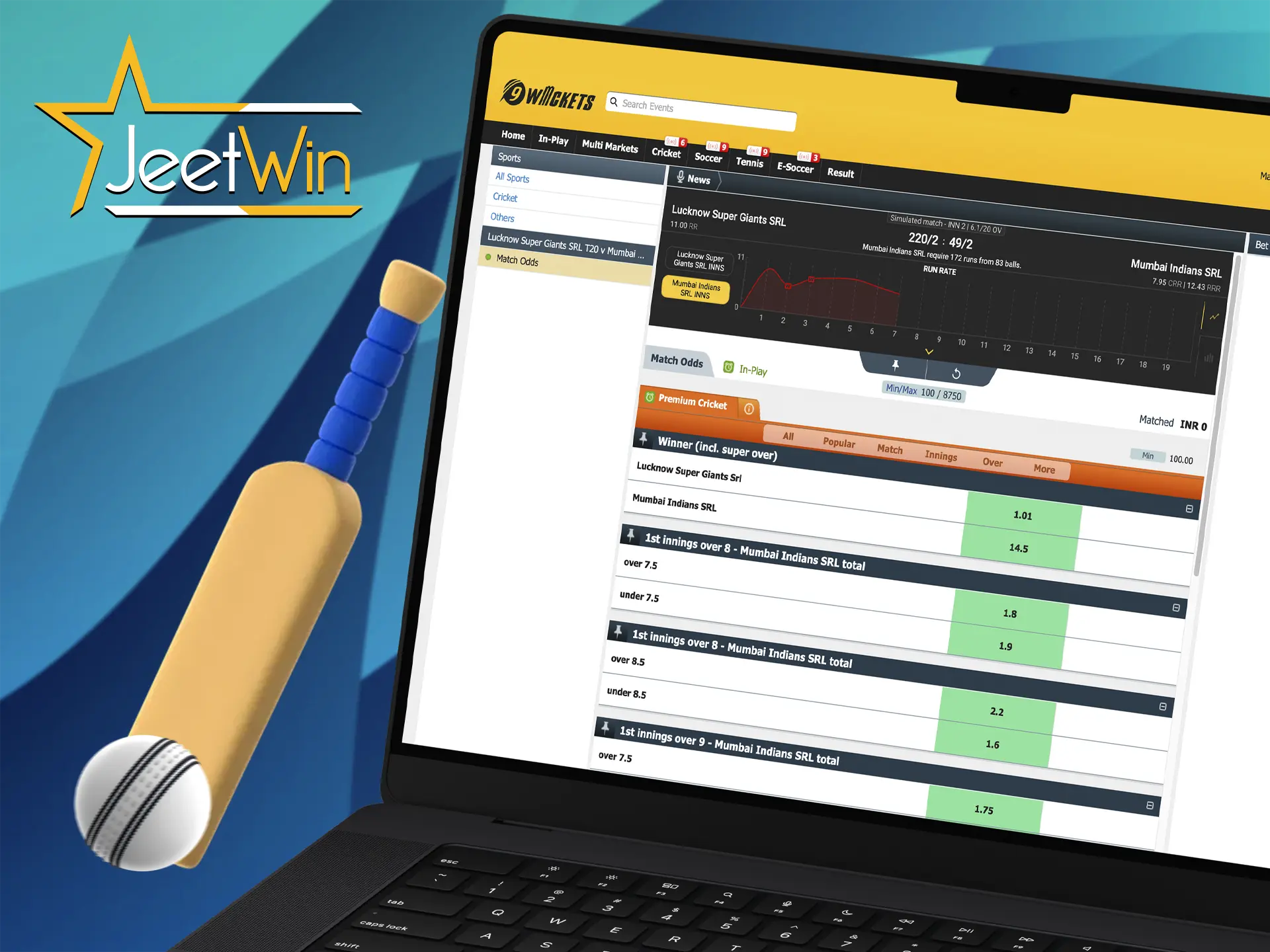 Bookmaker Jeetwin is appreciated by a large number of users for the best odds and variety of sporting events.