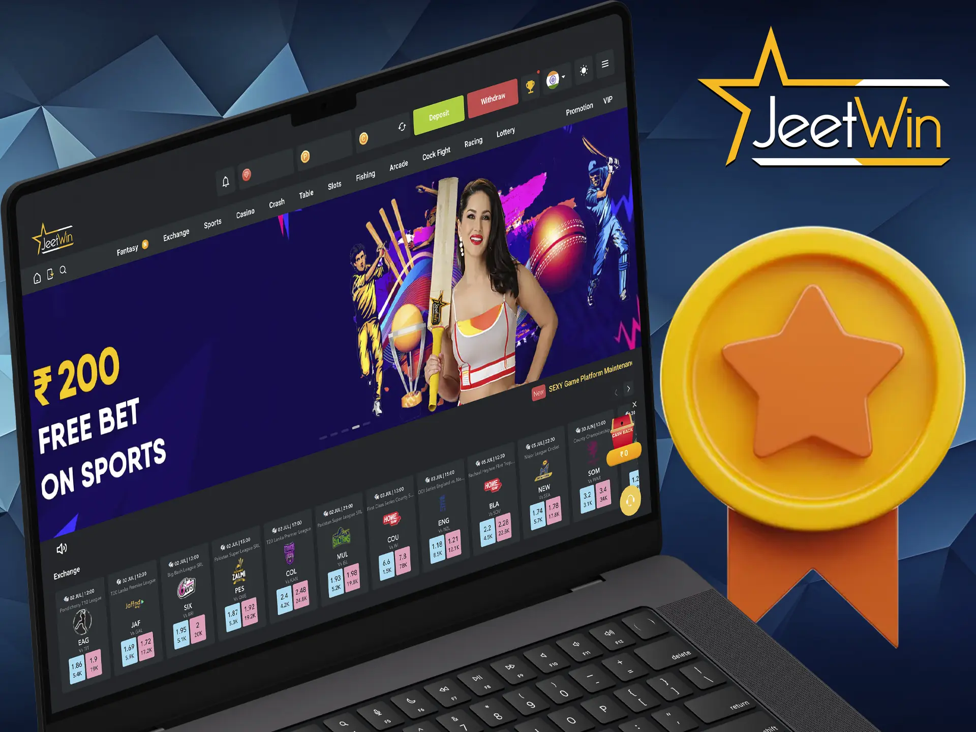 Jeetwin is widely regarded as one of the best bookmakers for cricket betting.