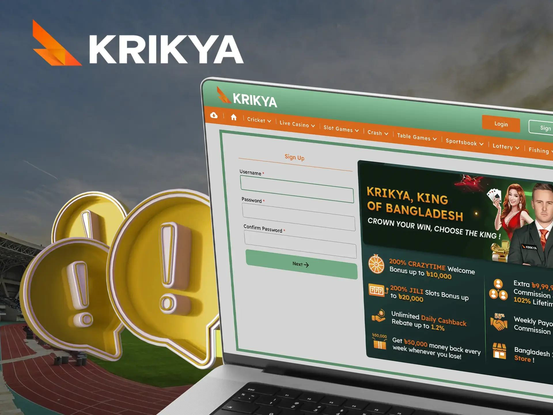 Familiarise yourself with the main difficulties that can occur when signing up for an account with Krikya.