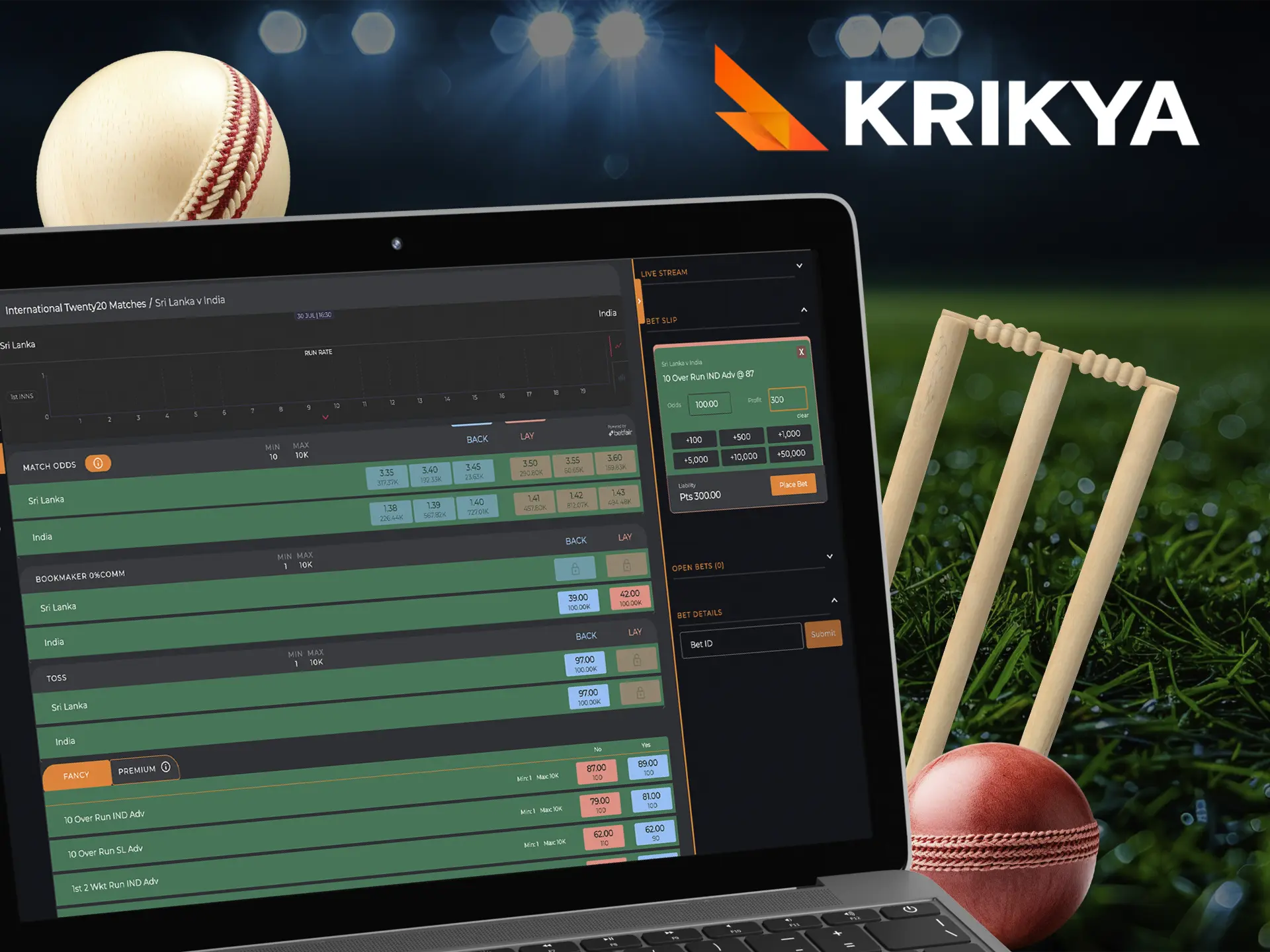 Go to the betting section and make your first and accurate prediction at Krikya Bookmaker.