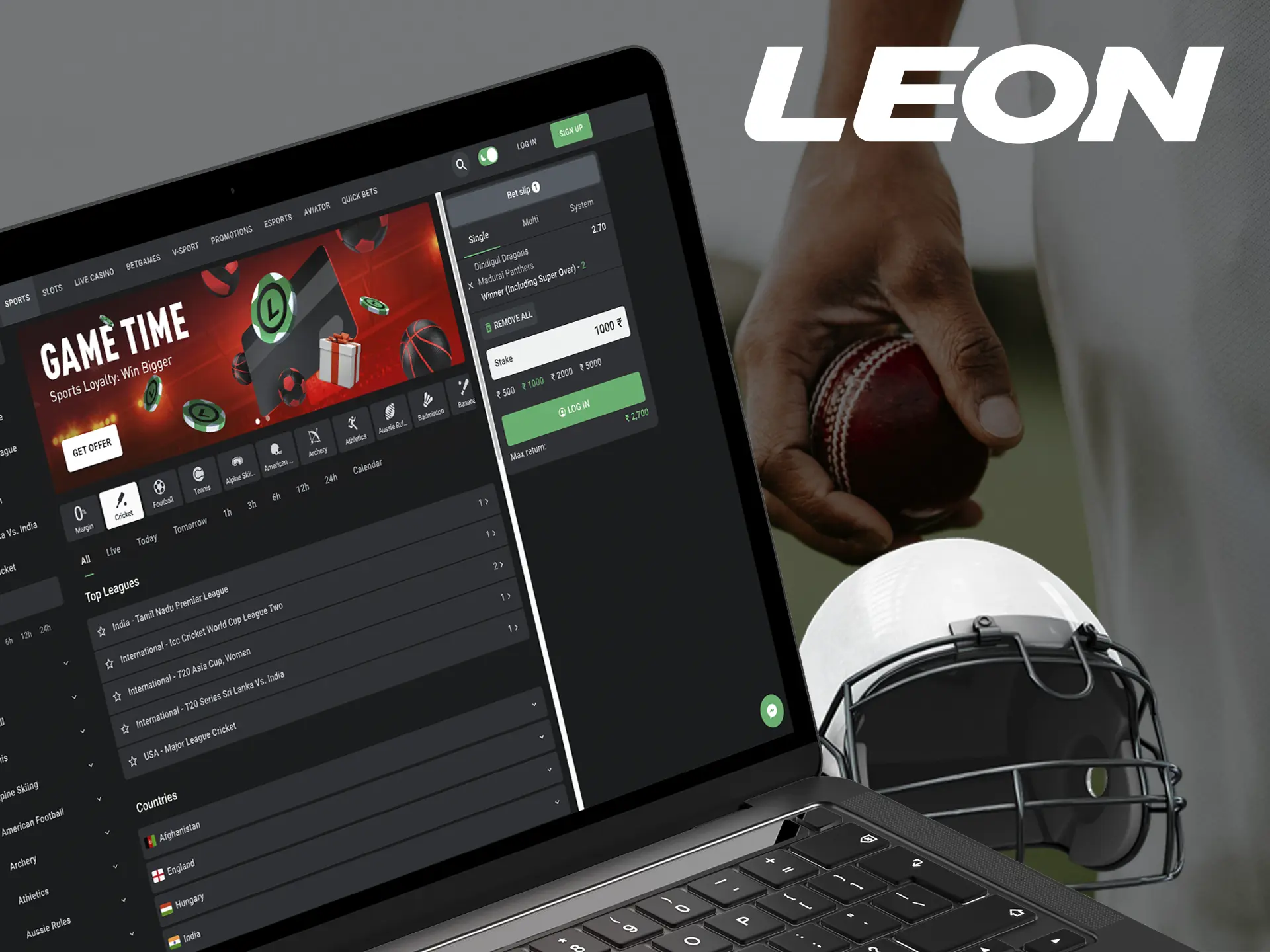 Analyse matches for accurate bets available at Leonbets Casino.