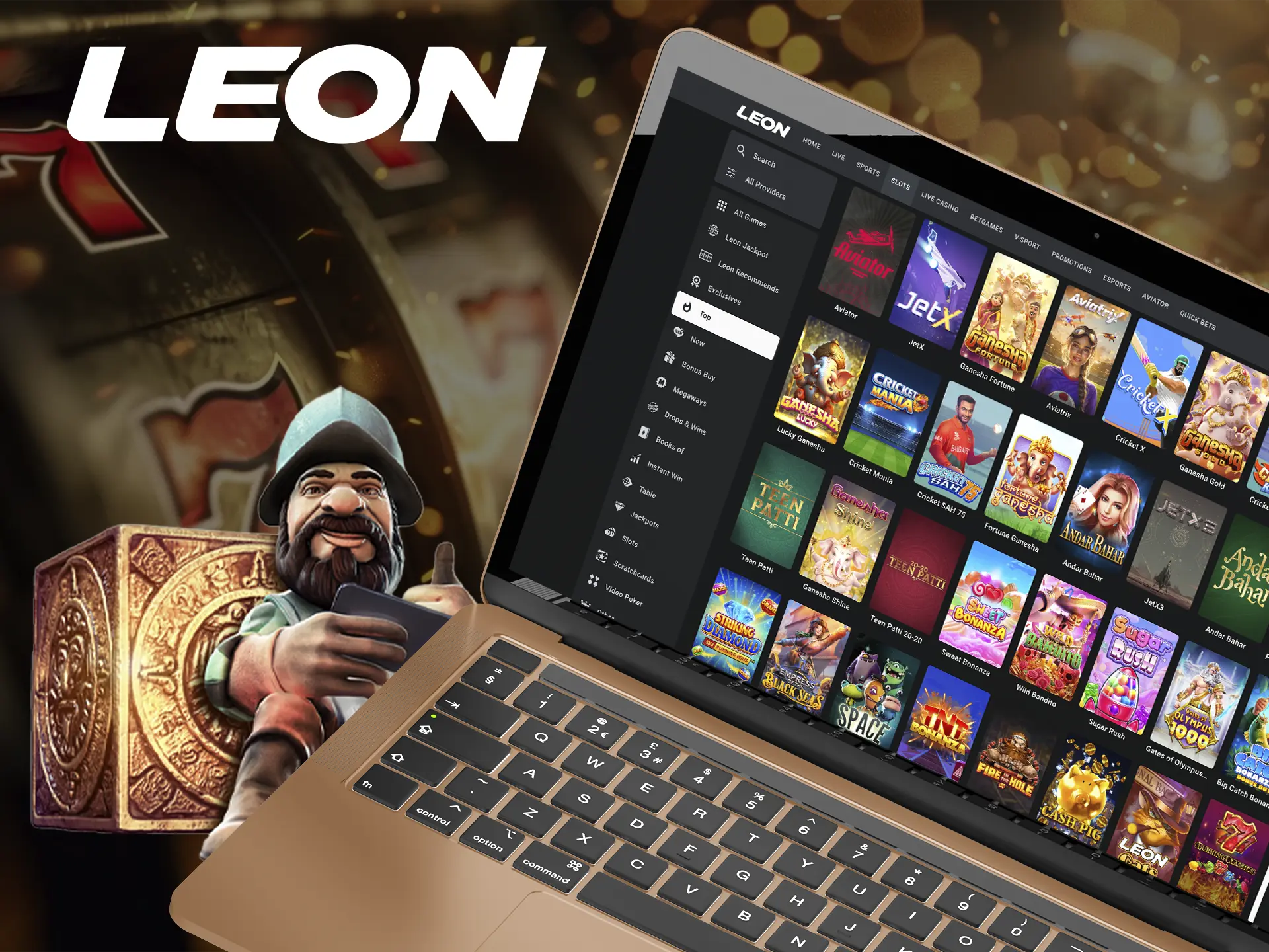 Win at the most lucrative slots available at Leonbets Casino.