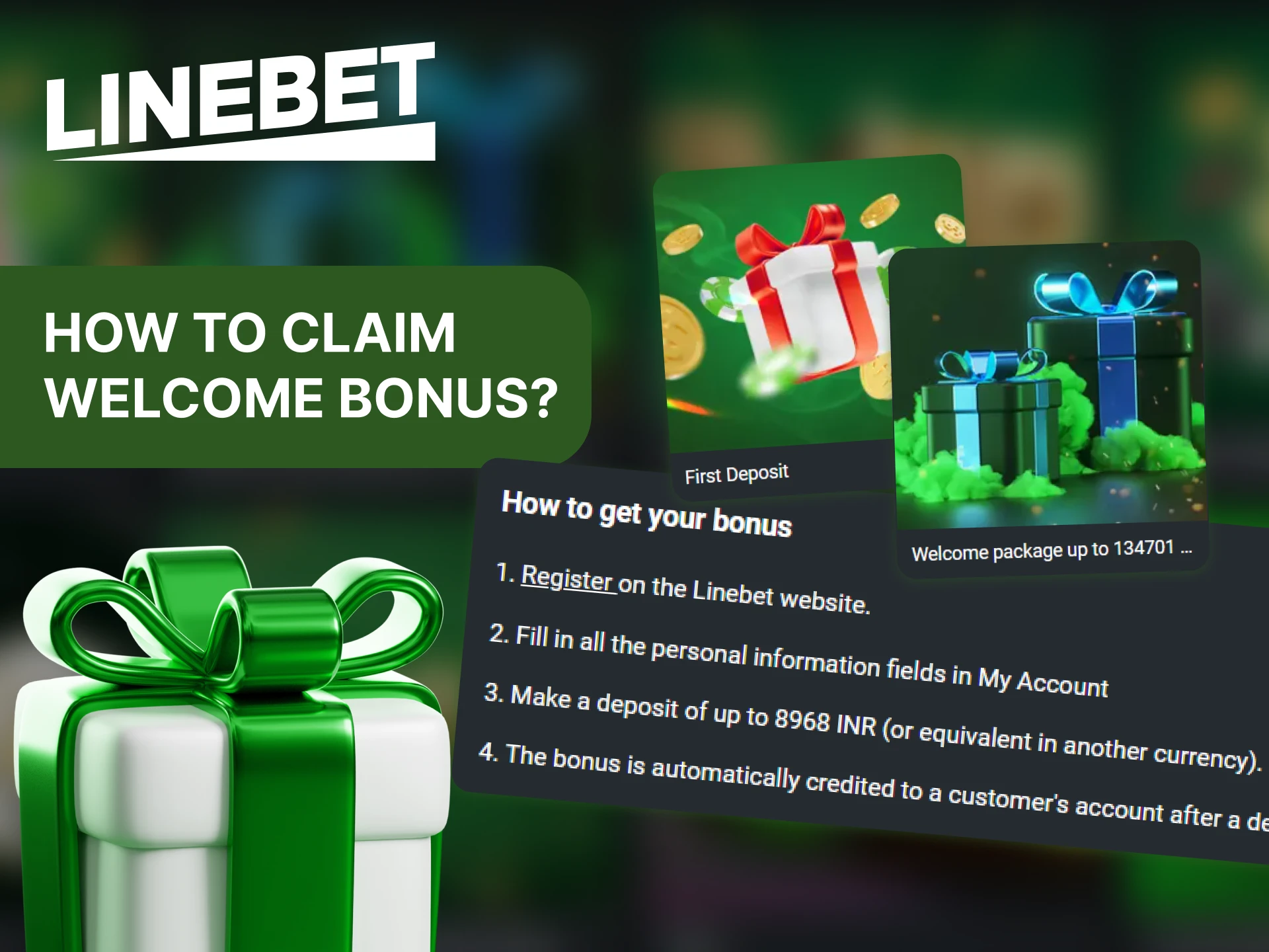 Get your Linebet welcome bonus quickly and easily.